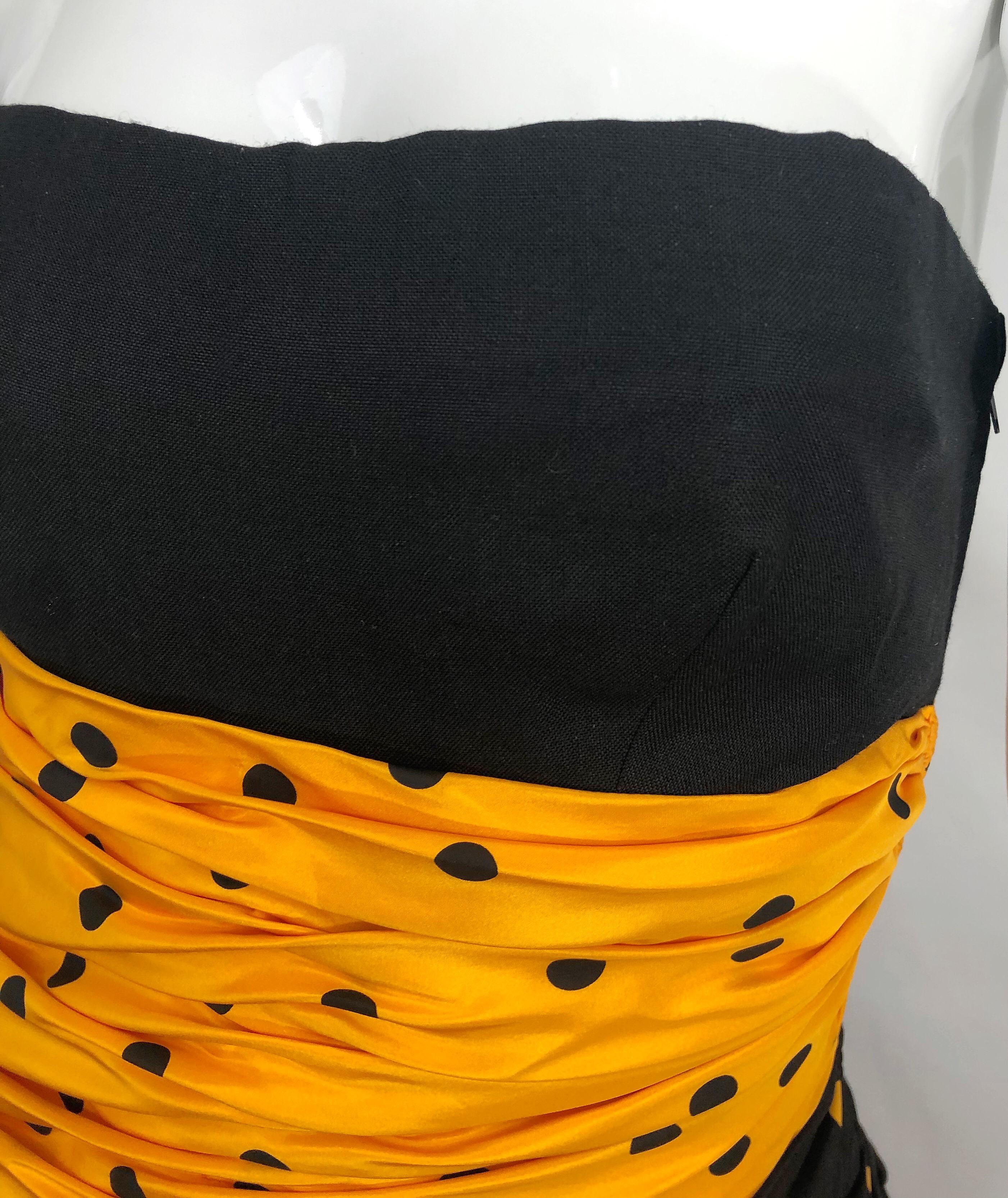 Vestido sin tirantes Vintage Nina Ricci Haute Couture 1980s Avant Garde Lino + Seda en venta 4