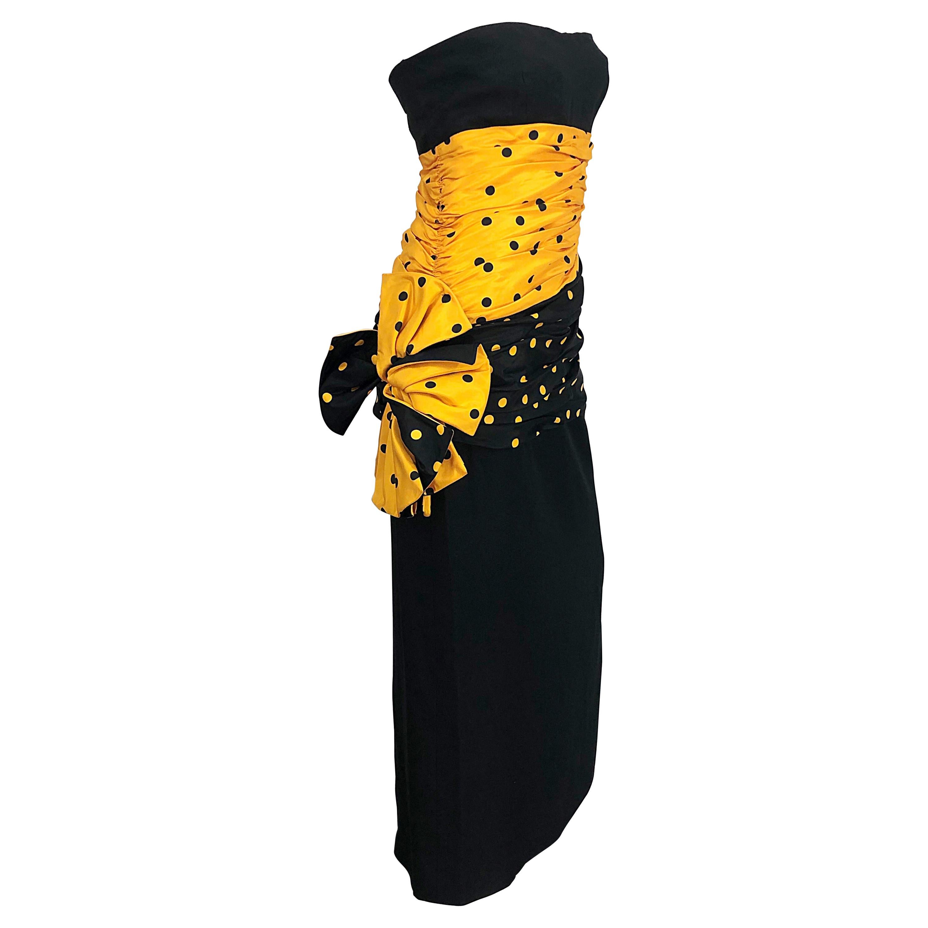 Vintage Nina Ricci Haute Couture 1980s Avant Garde Linen + Silk Strapless Gown For Sale