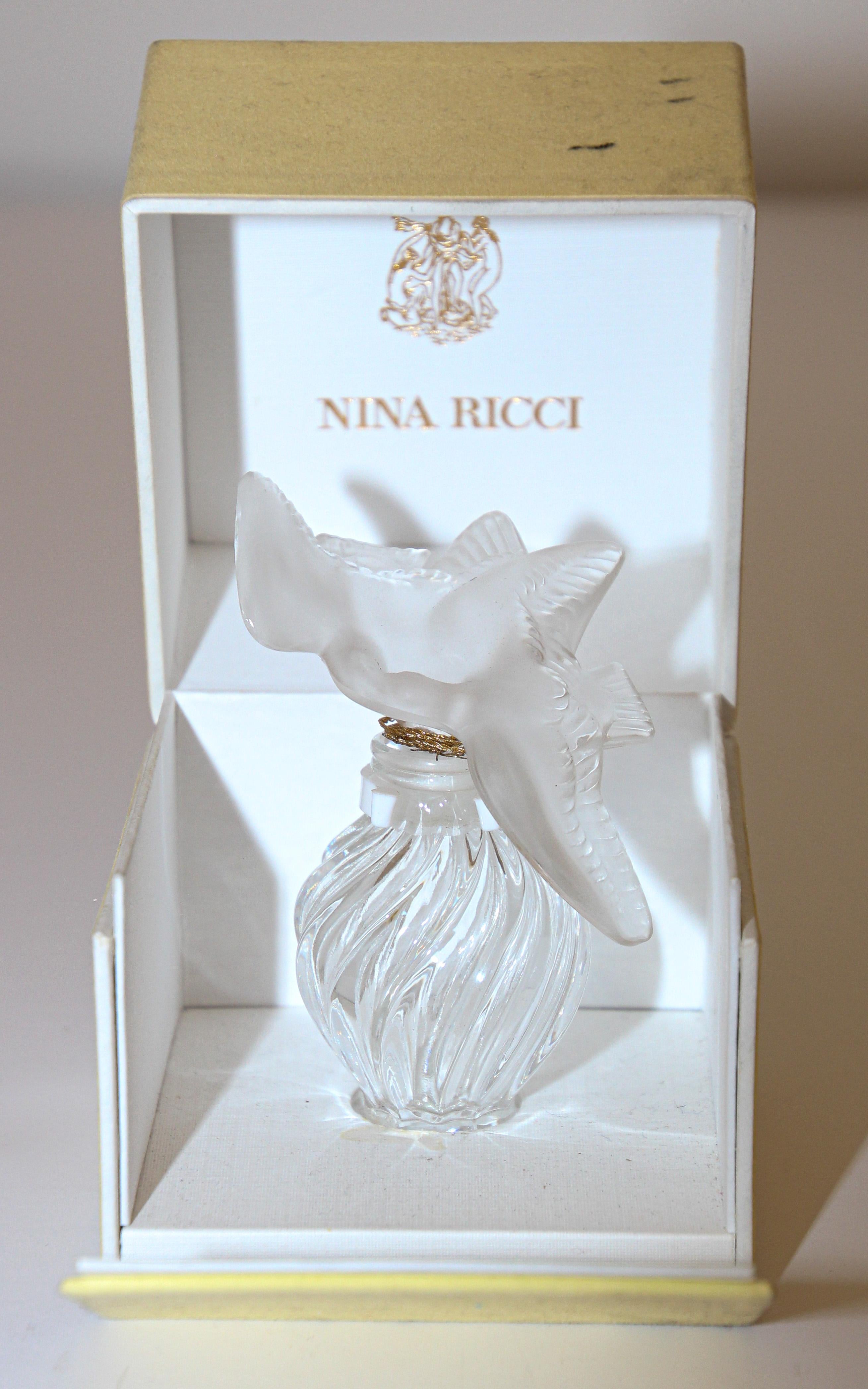 Vintage Nina Ricci L'Air Du Temps Lalique Double Dove For Sale 4