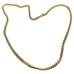 Nina Ricci, collier à chaîne vintage en plaqué or, années 1980