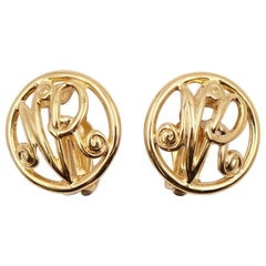 Retro Nina Ricci Round NR Earrings