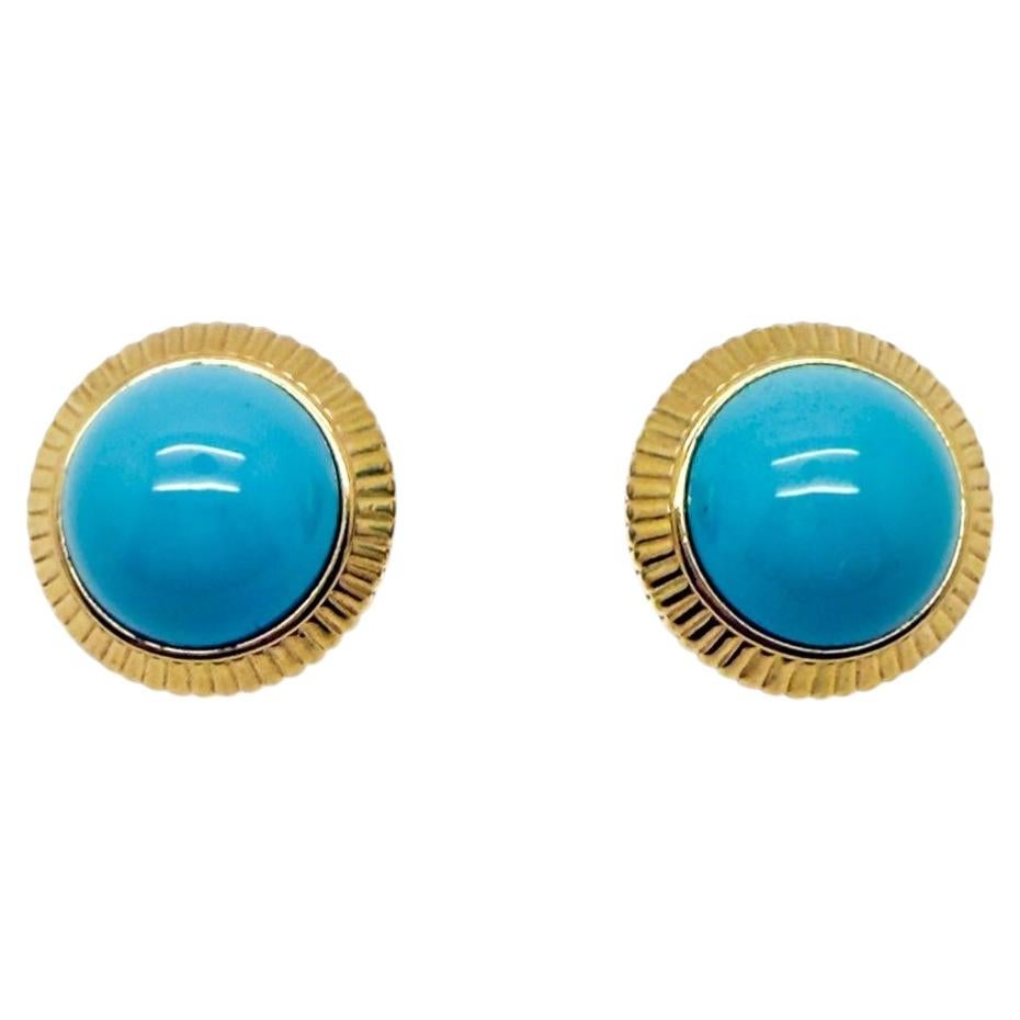 Vintage Nina Ricci Turquoise Earrings 1980s
