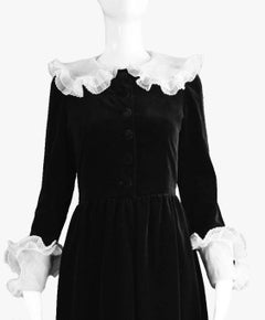 Vintage Nina Ricci Velvet Dress, 1980s