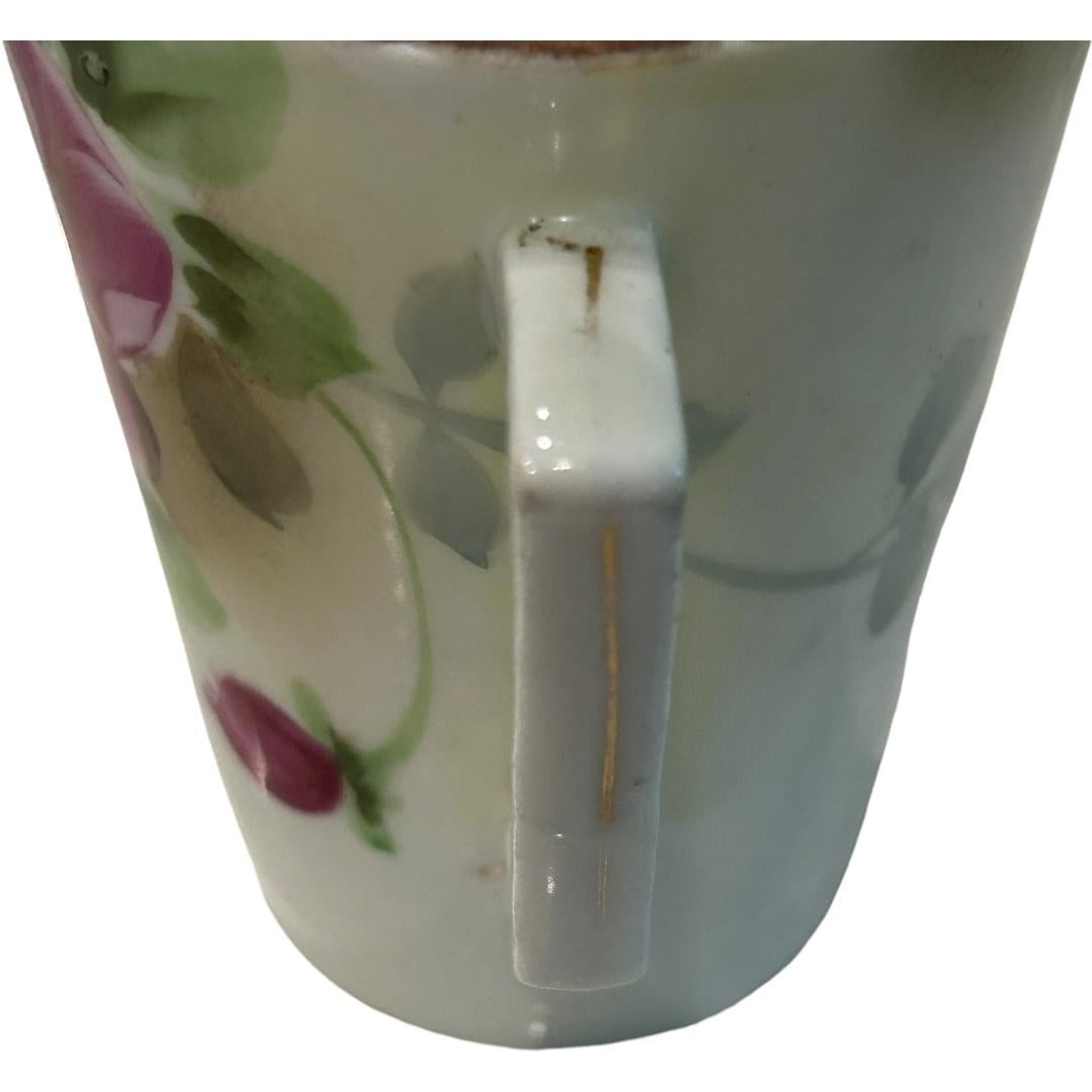 Vintage Nippon Japan Floral Hand Painted Lemonade/Iced Tea 7-piece Set For Sale 11