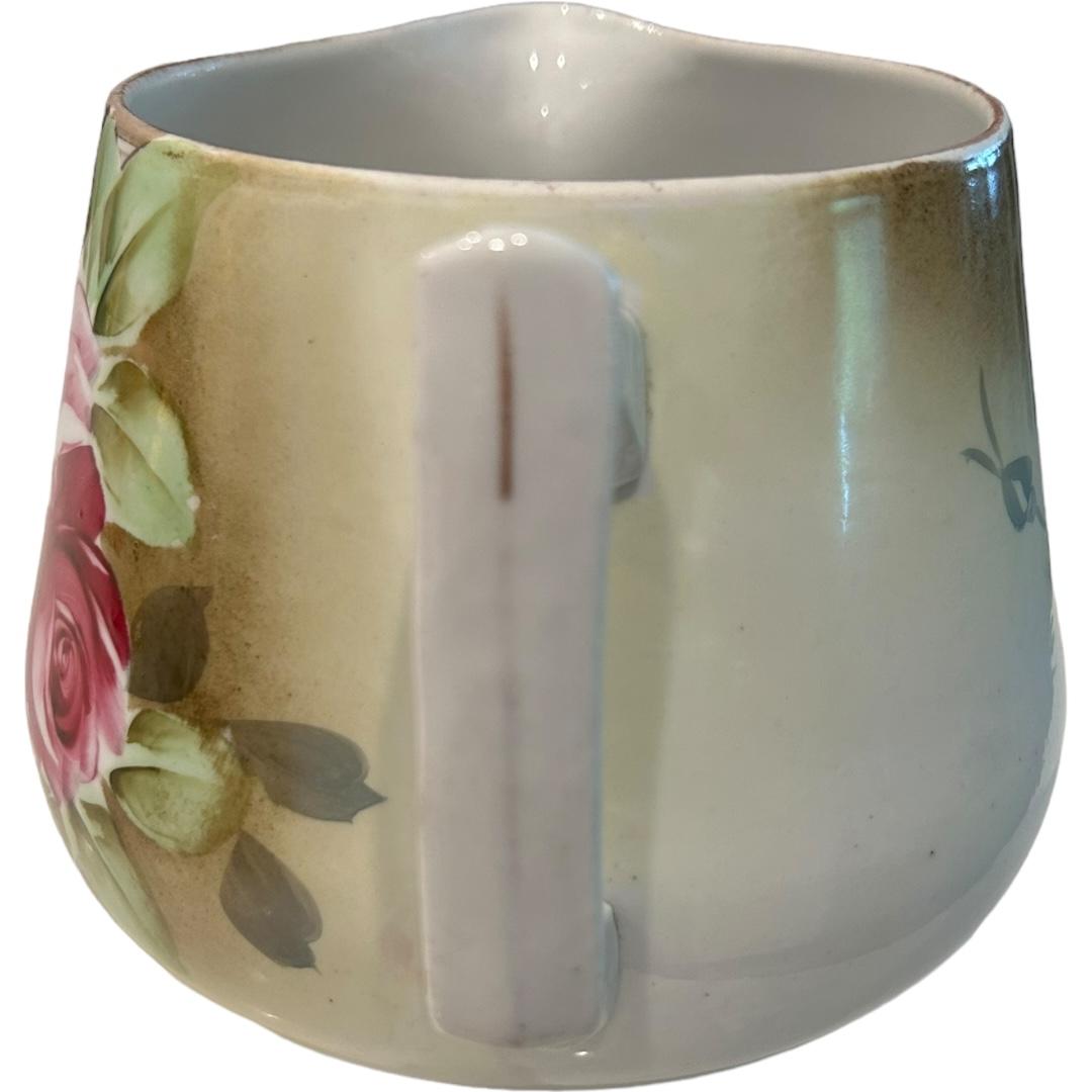 Porcelain Vintage Nippon Japan Floral Hand Painted Lemonade/Iced Tea 7-piece Set For Sale
