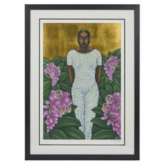 Vintage Nivia Gonzalez Signed+ Numbered Serigraph "Echo of Lost Eden", Newly Fra