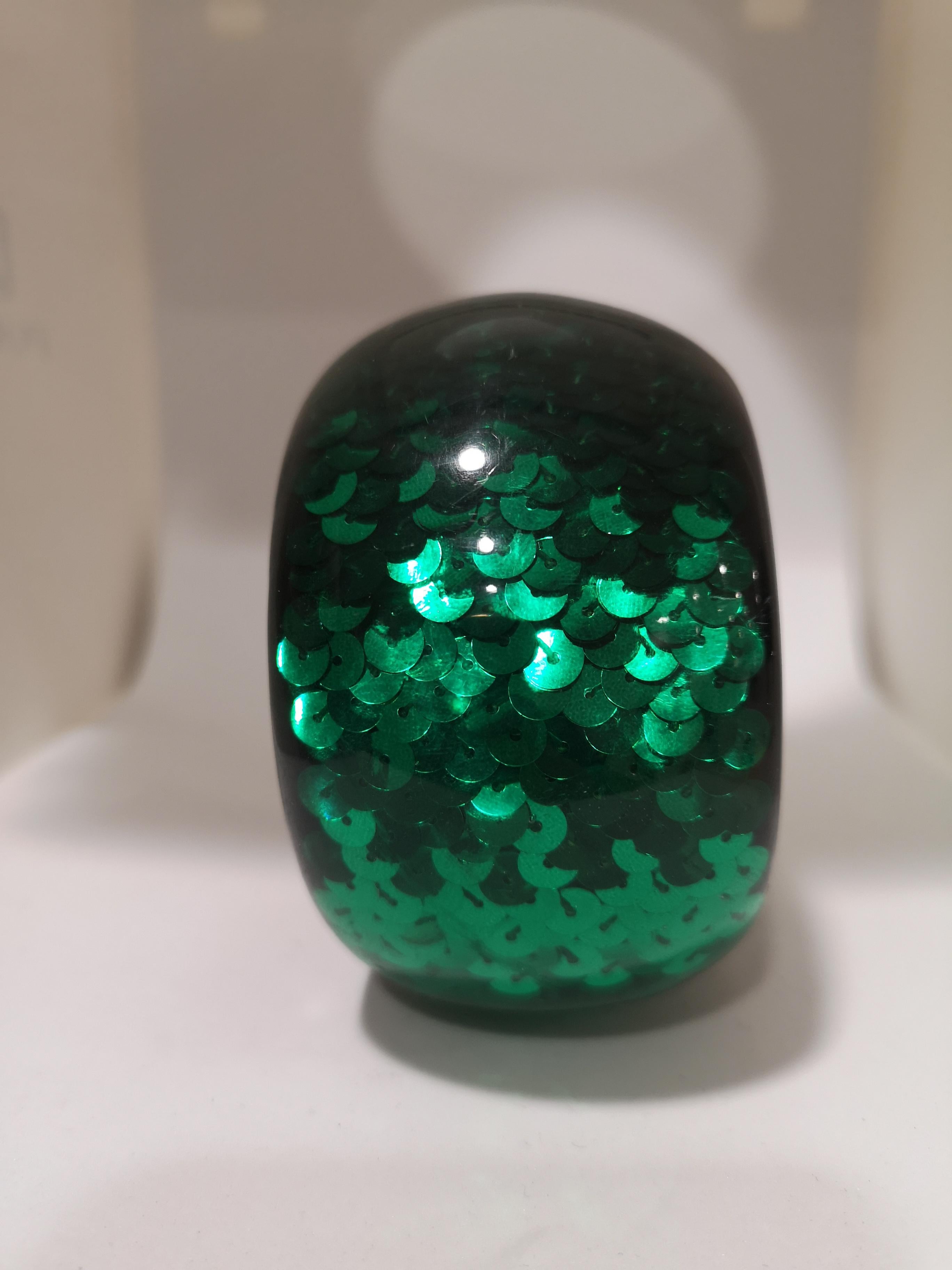 green sparkly stone