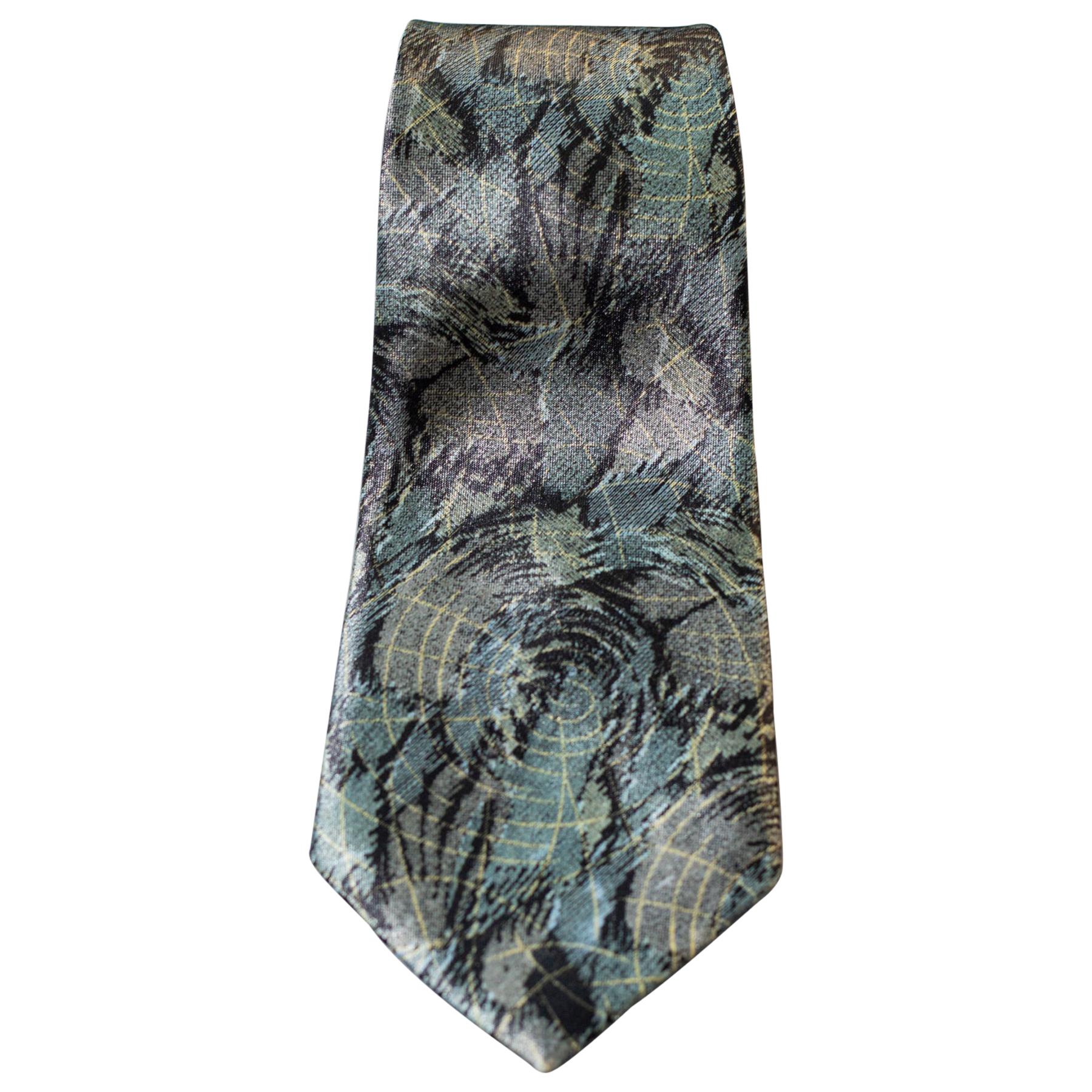 Cravate élégante en soie 100 % noble vintage 