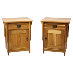 NOBLE FURNITURE Solid Cedar Mission Arts & Crafts Nightstands - Pair