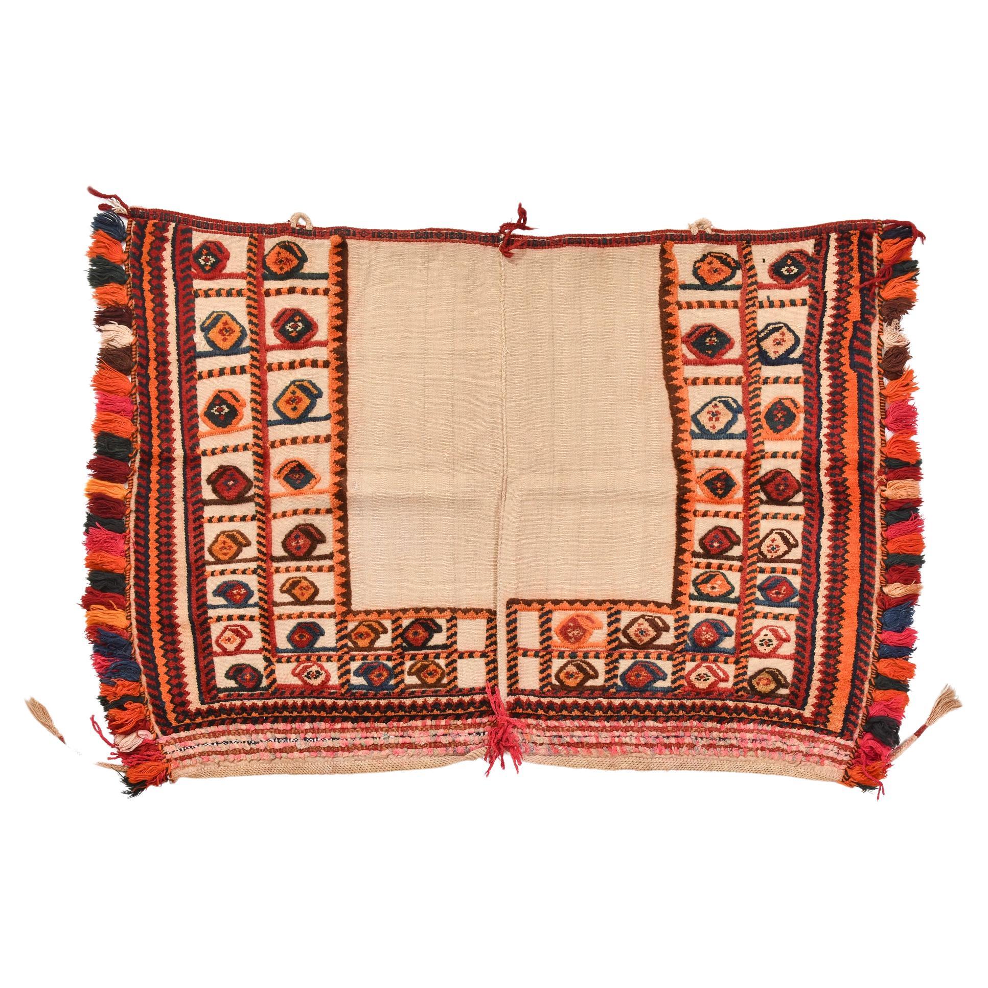 Vintage Nomadic Saddle Rug from Private Collection For Sale