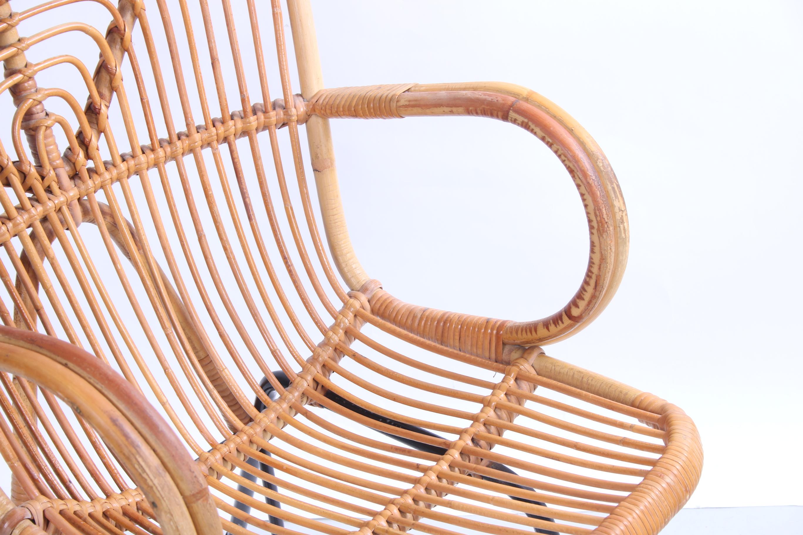 Metal Vintage Noordwolde Bamboo Lounge Chair