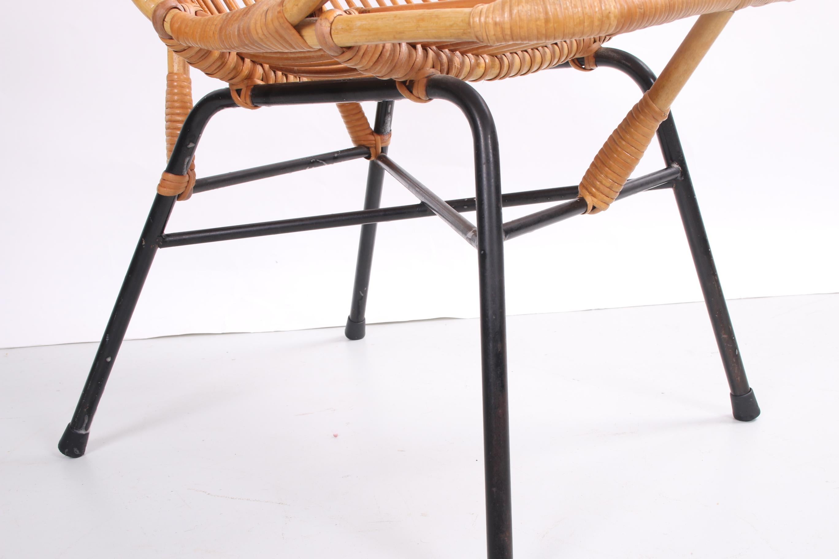 Vintage Noordwolde Bamboo Lounge Chair 1