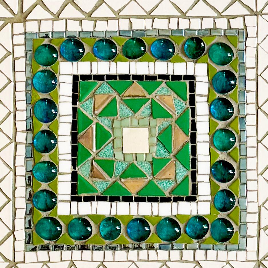 French 20th Century Multicolour Mosaic Panel, Geometric Abstract Wall Art For Sale