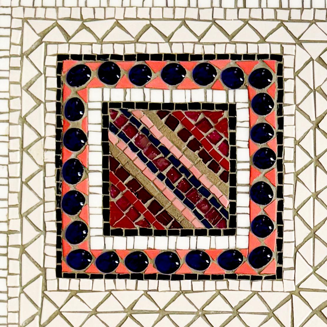 20th Century Multicolour Mosaic Panel, Geometric Abstract Wall Art For Sale 1