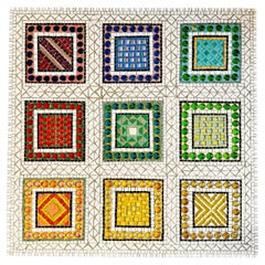 20th Century Multicolour Mosaic Panel, Geometric Abstract Wall Art