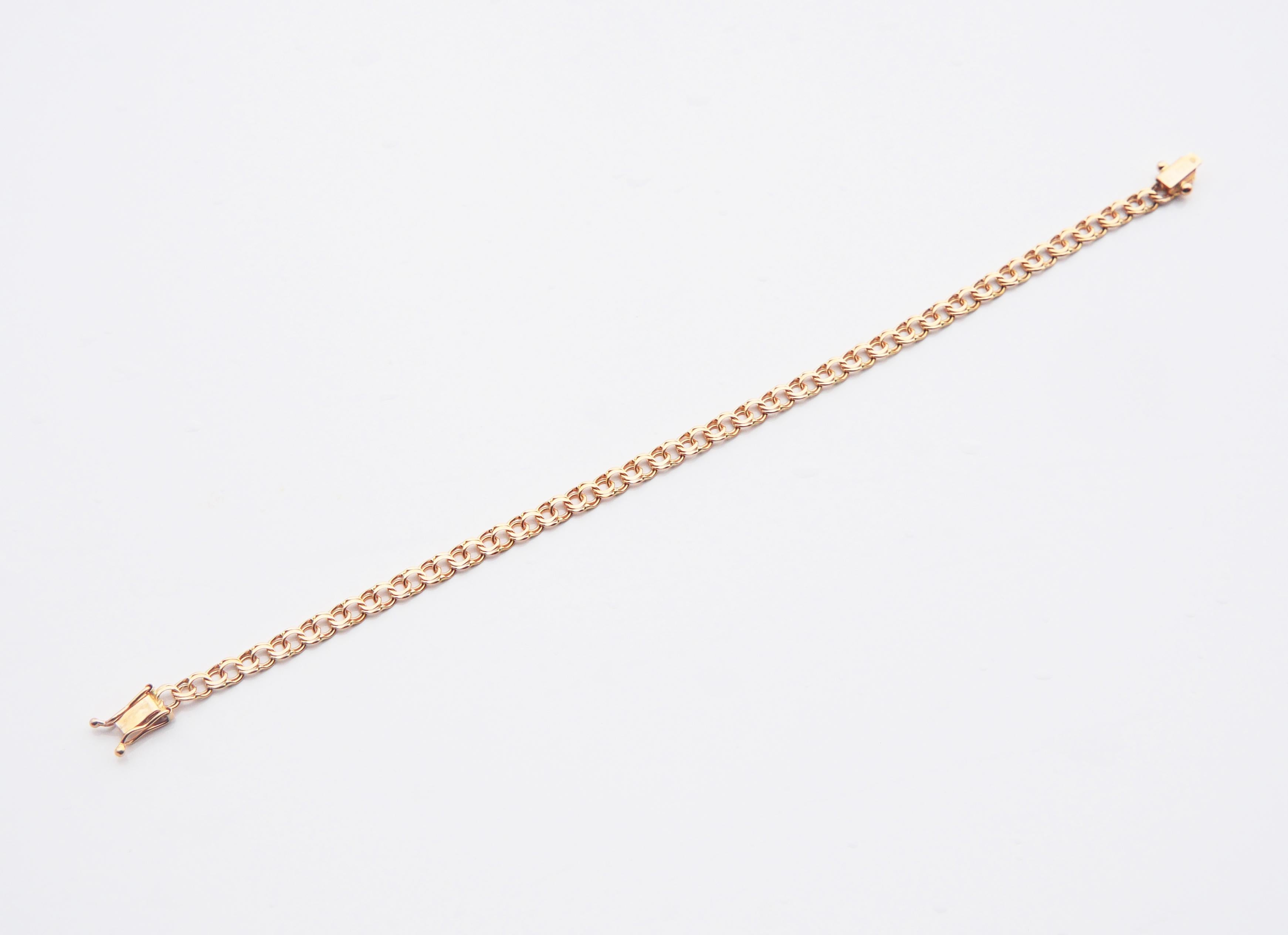 Nordices Vintage-Armband aus massivem 18K Gold  / 18,5 cm / 5,32 gr (Art déco) im Angebot
