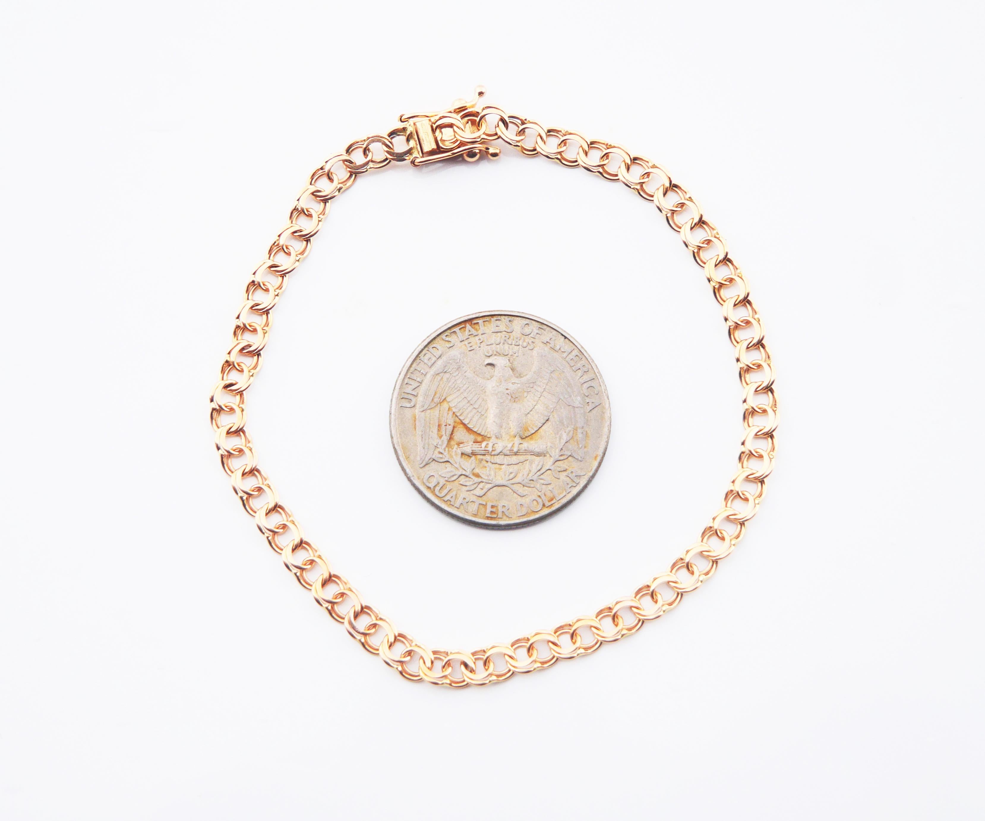 Nordices Vintage-Armband aus massivem 18K Gold  / 18,5 cm / 5,32 gr im Angebot 5