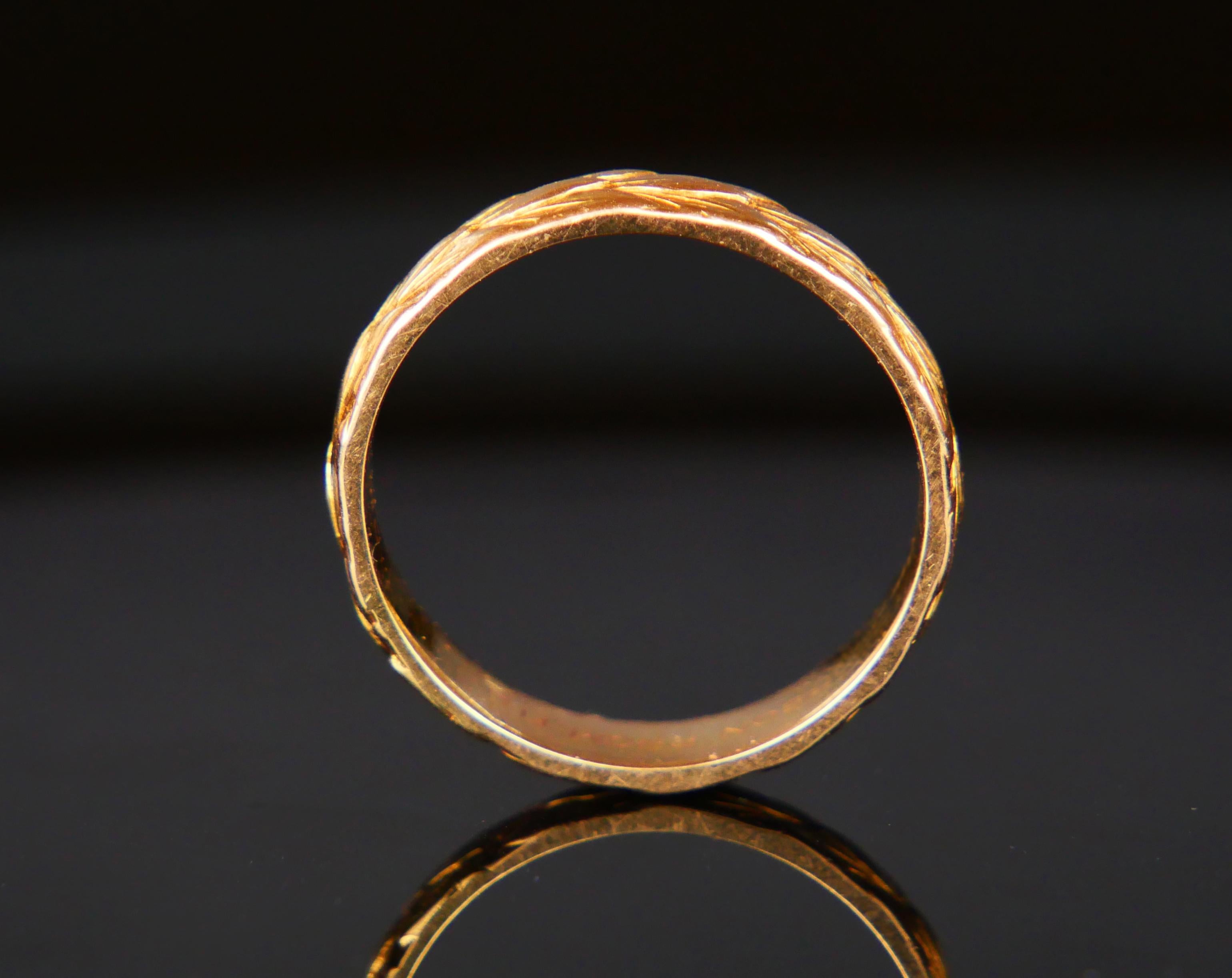 Anillo Vintage Nórdico Hombre Unisex Corona de hojas de Laurel Oro Amarillo 18K ØUS9/ 6.5gr Retro
