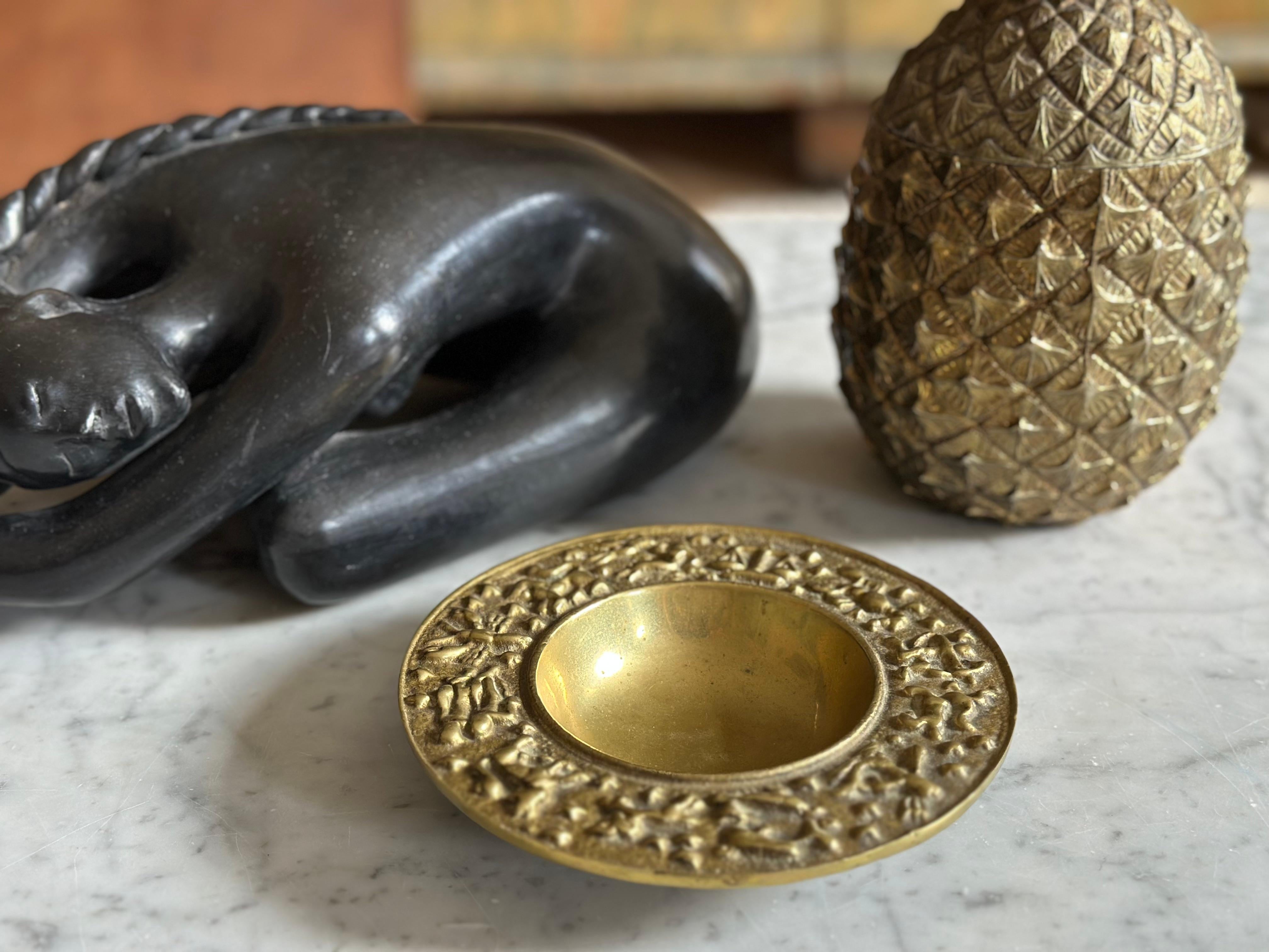 Ciotola Zodiac d'epoca in ottone Nordisk Malm - Design danese di metà secolo in vendita 6
