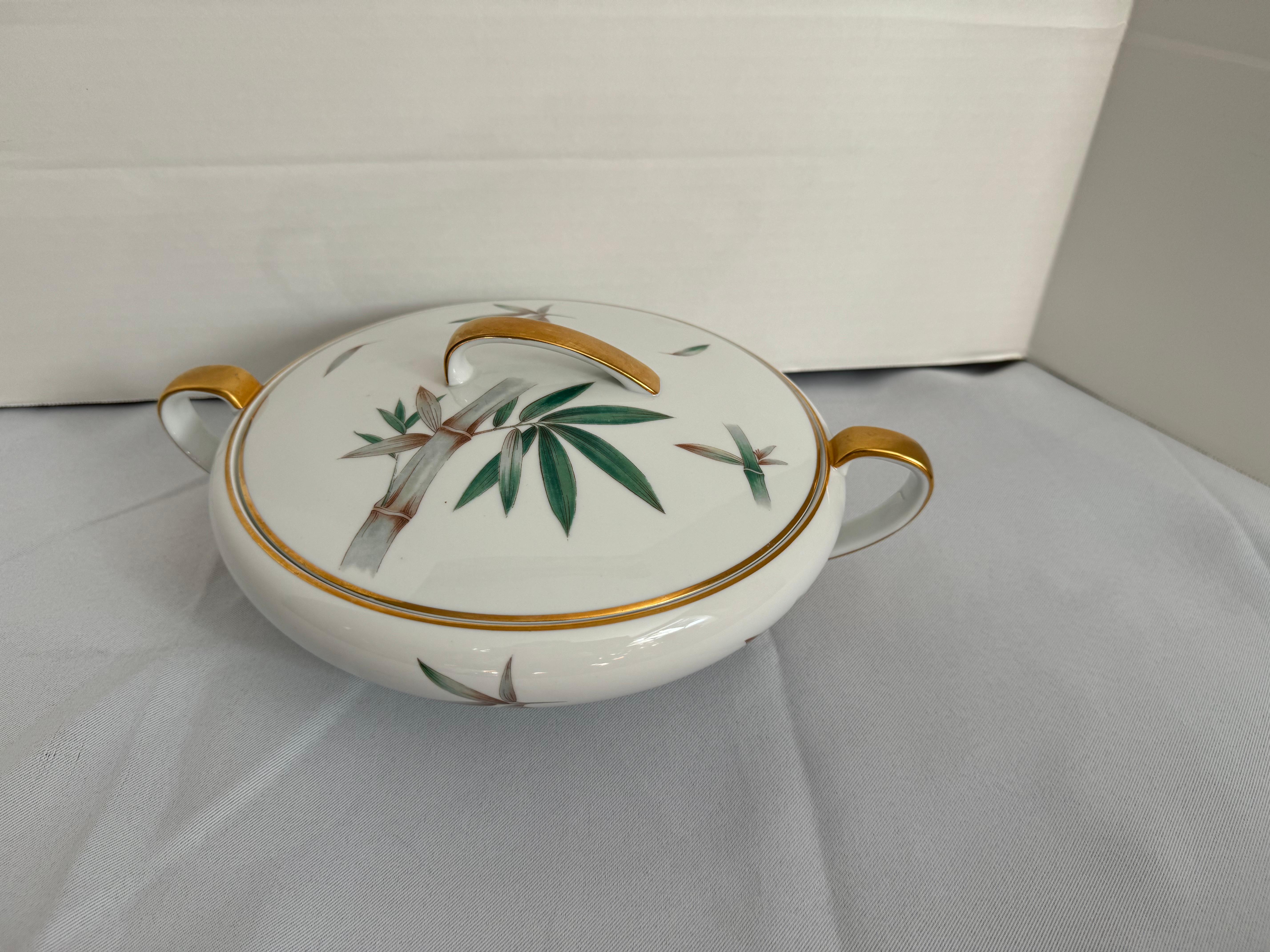Vintage Noritake Canton modelo 5027 cena siete cubiertos para 12 en venta 2
