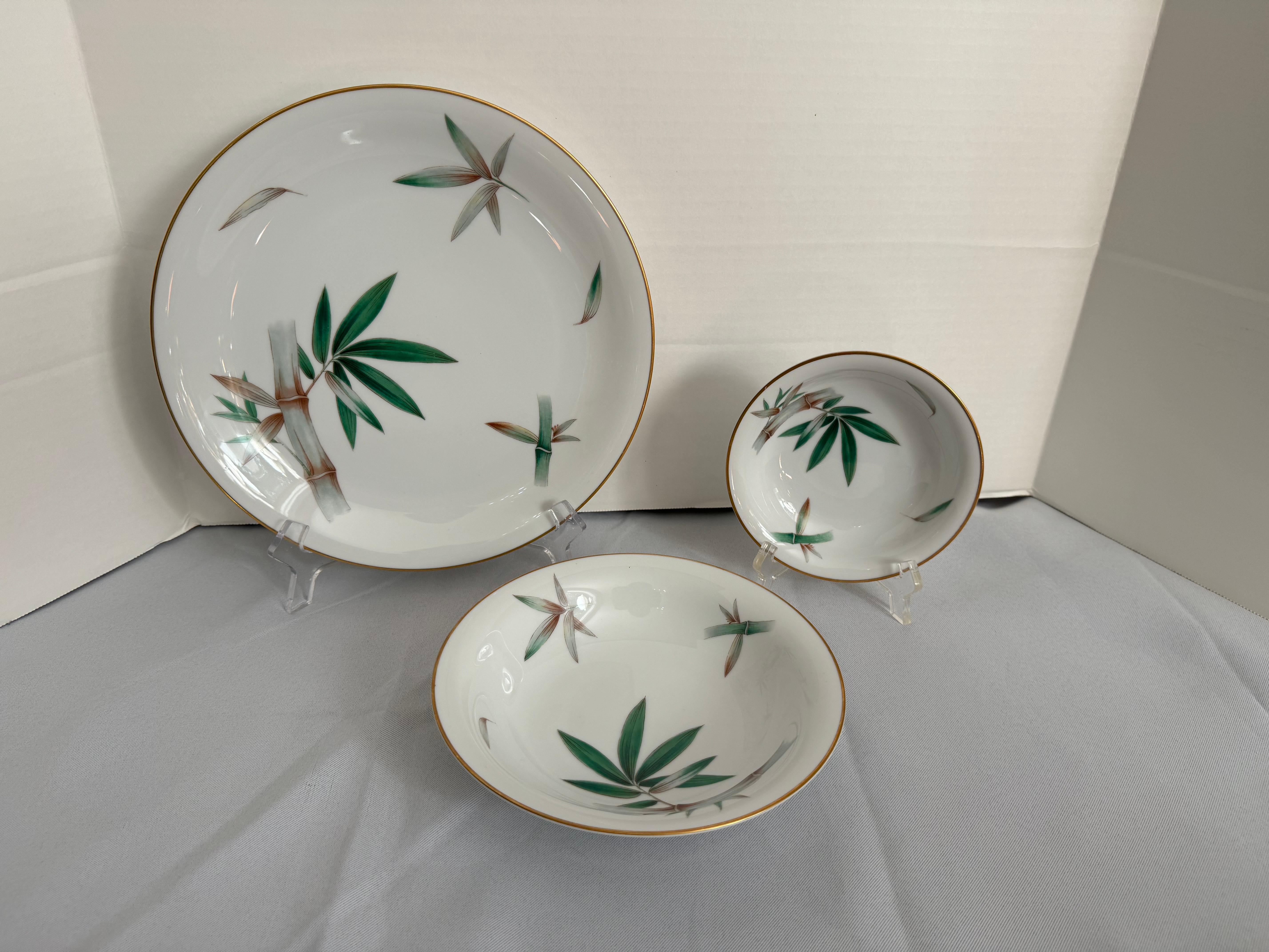 Vintage Noritake Canton modelo 5027 cena siete cubiertos para 12 Cerámico en venta