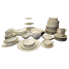 Retro Noritake 'Roseville' Fine China Dining Set for 8 Persons - 79 Items