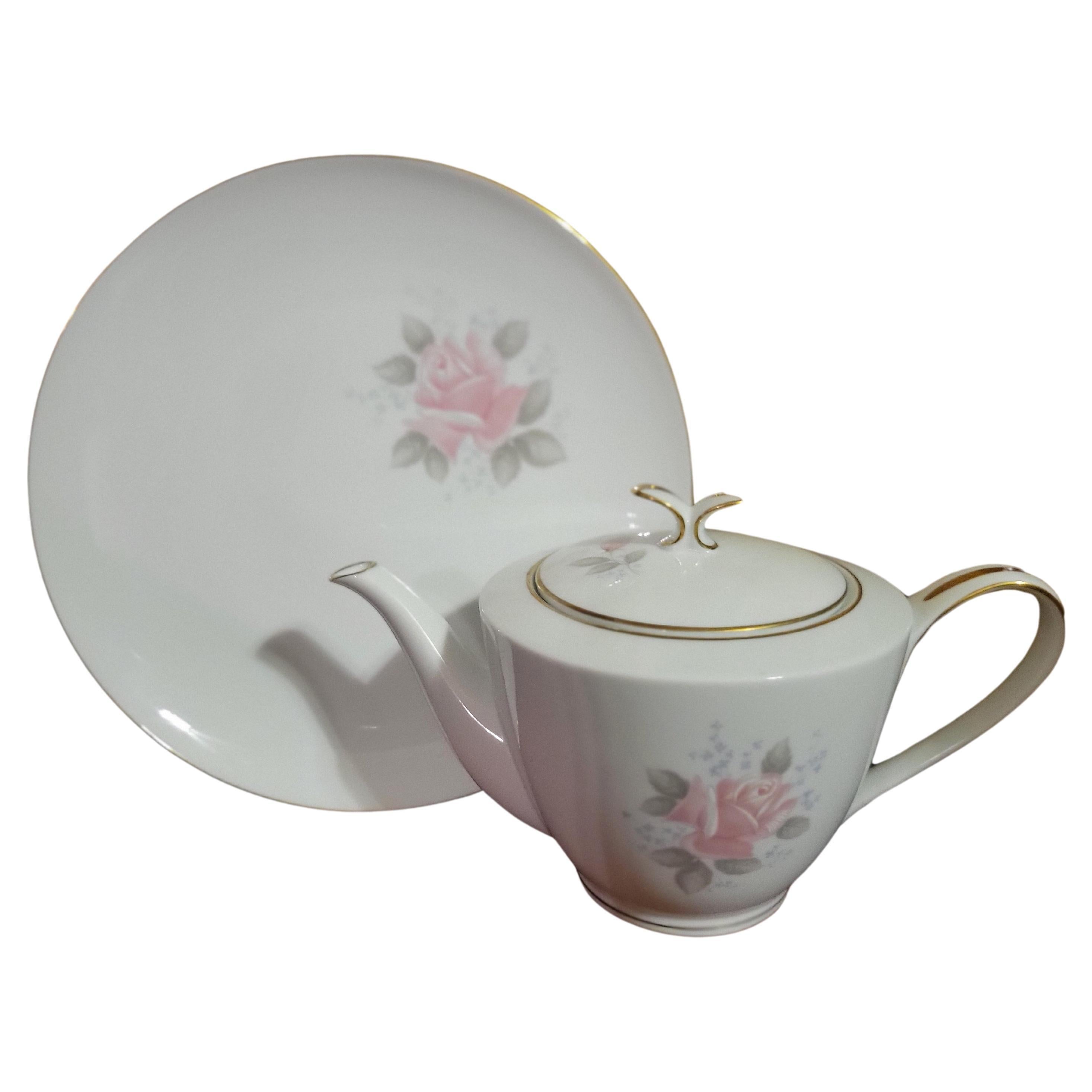Set da pranzo a 8 posti in porcellana fine Noritake 'Roseville' d'epoca  (79 articoli)
