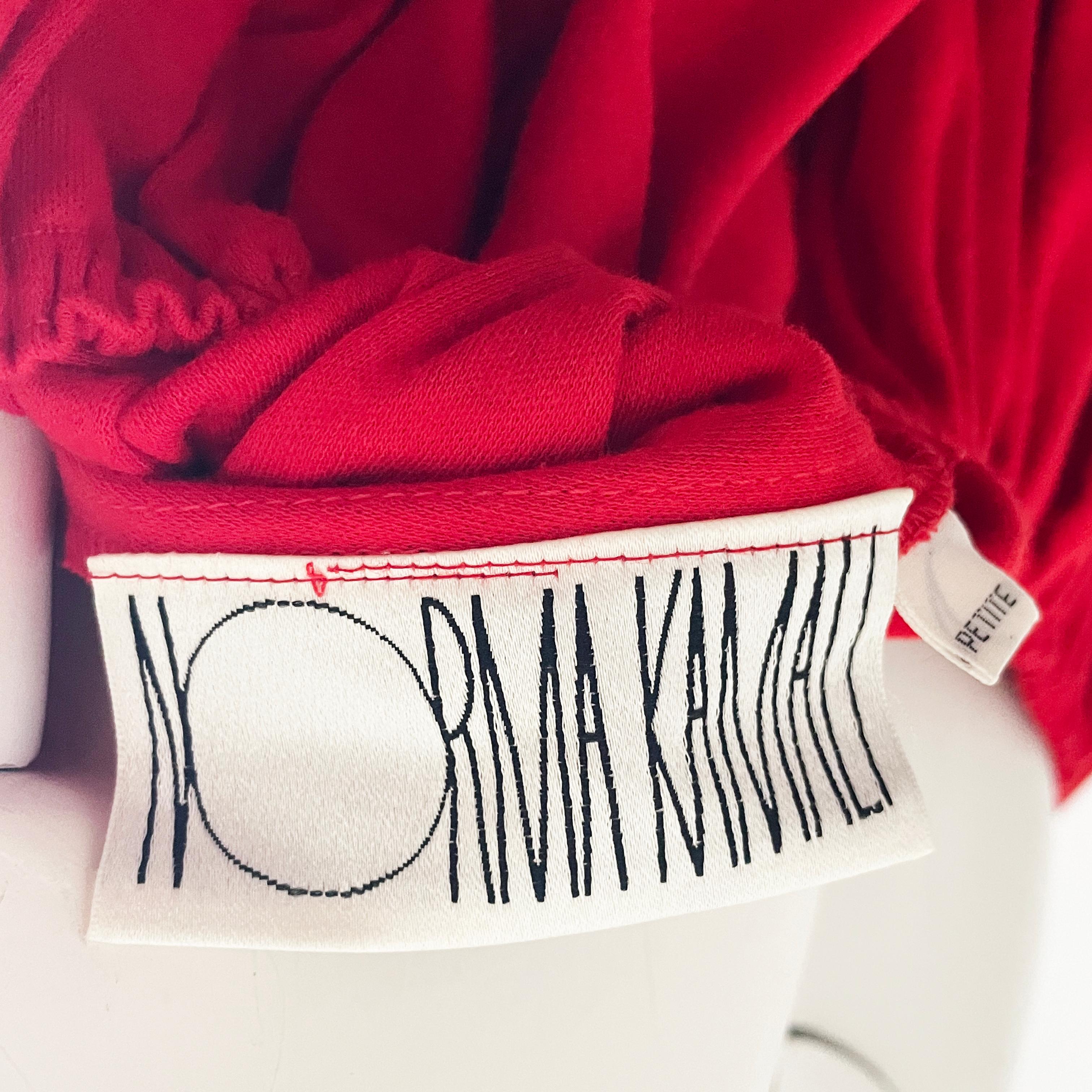 Vintage Norma Kamali Off Shoulder Top and Harem Pants Set 2pc Red Jersey Knit  5