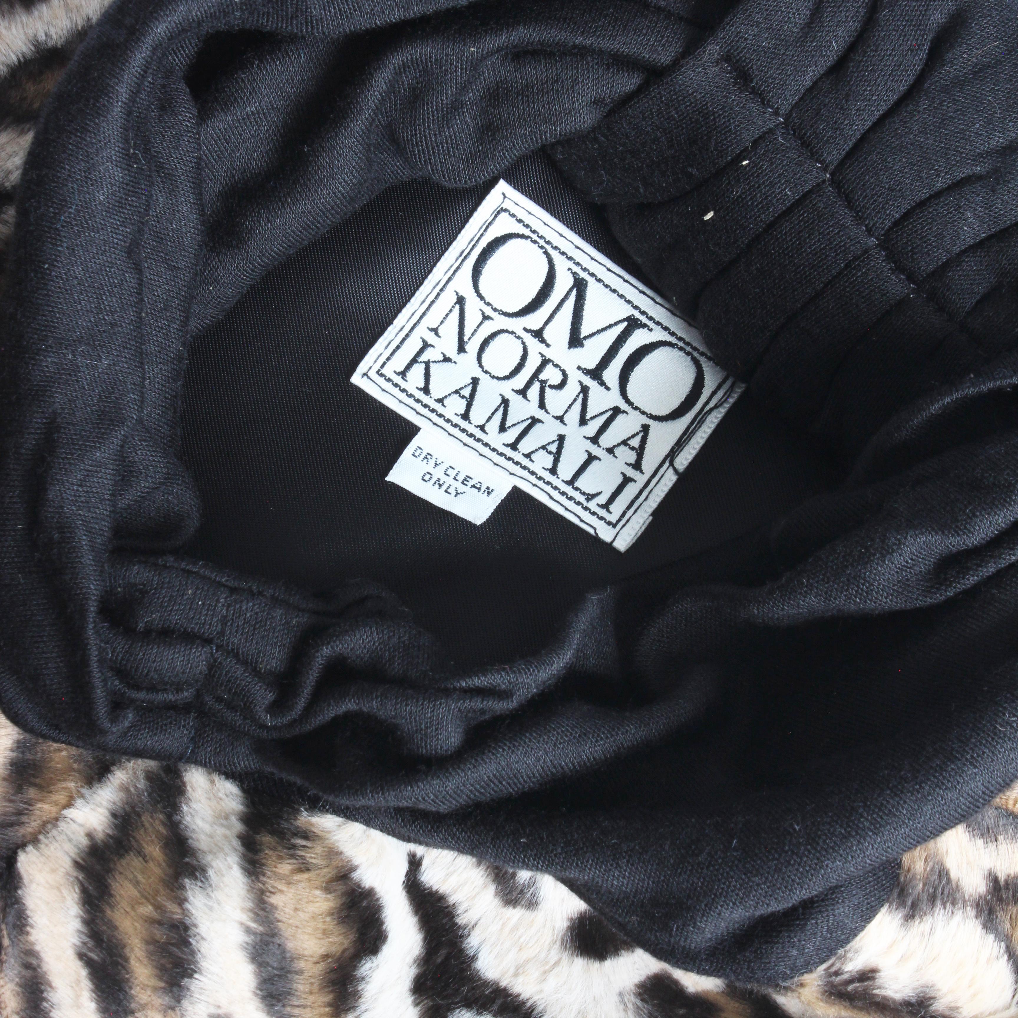Vintage Norma Kamali OMO Hat Leopard Cossack Style High Fashion 80s Rare OSFM 9