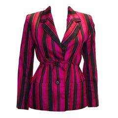 Retro Norman Hartnell Silk Stripe Jaacket