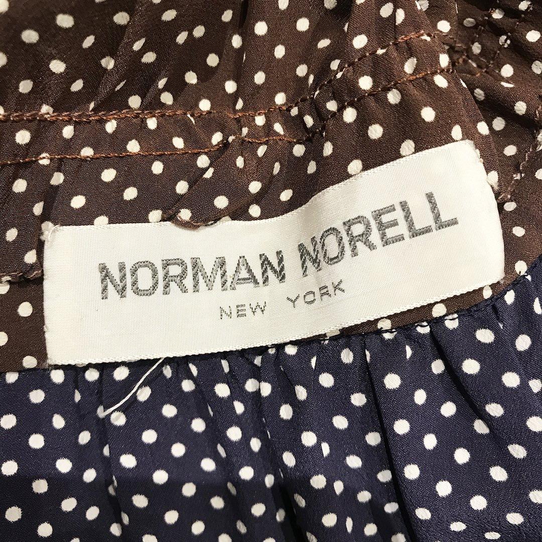 Vintage Norman Norell Polka-Dot Dress For Sale 1