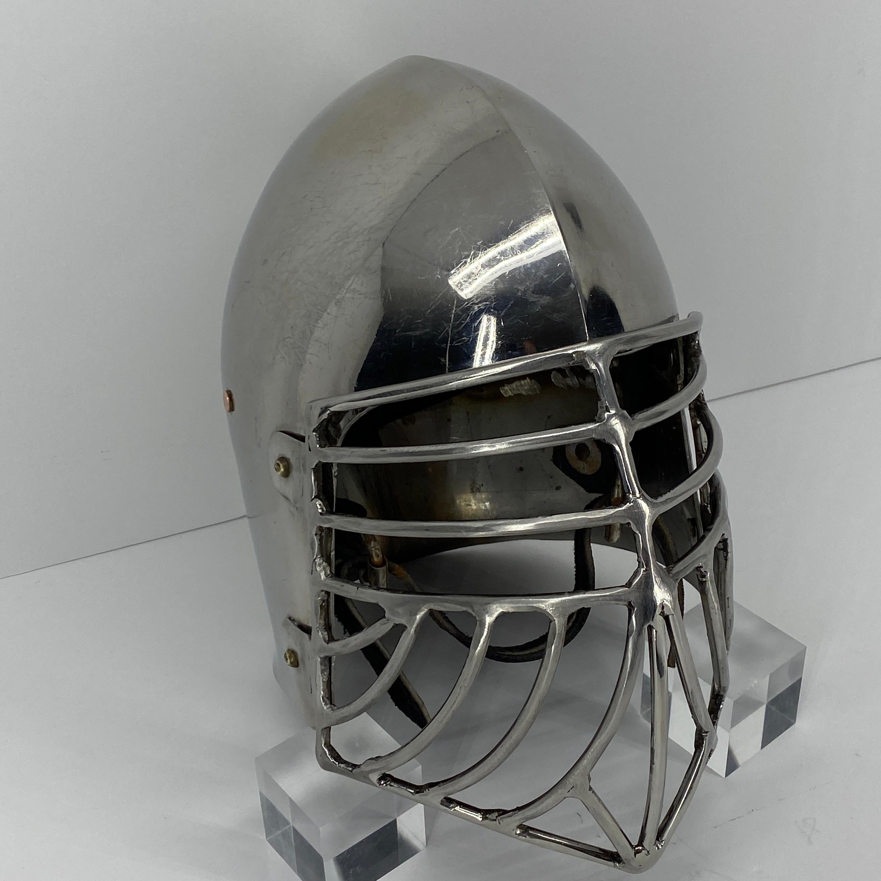 Vintage Norseman Style Polished Chrome Viking Helmet 4