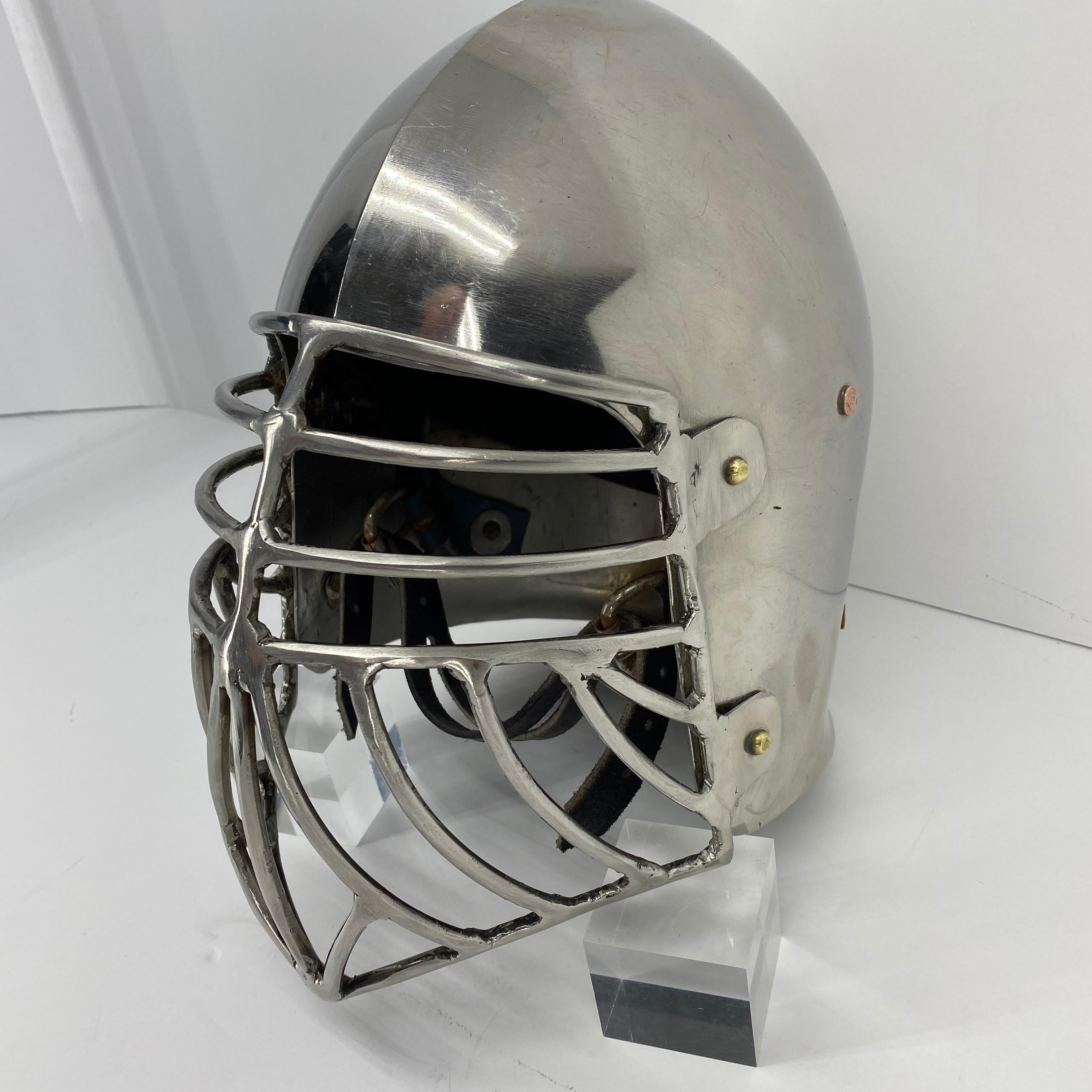 Vintage Norseman Style Polished Chrome Viking Helmet 1
