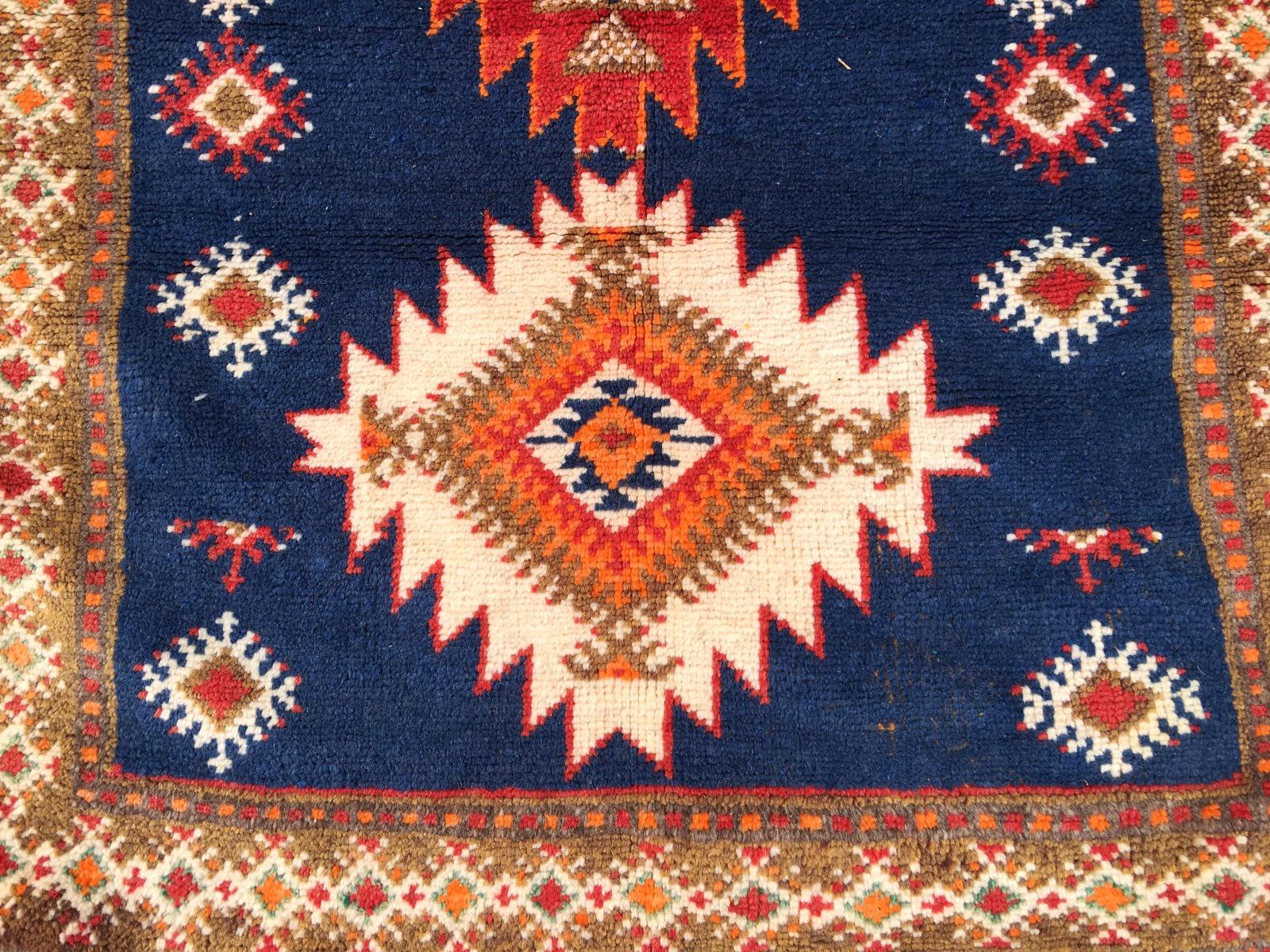 Hand-Knotted Vintage North African Berber Tribal Rug Ait Khozema