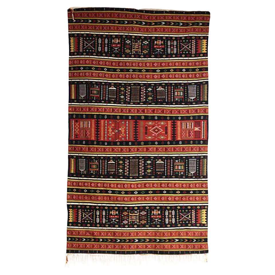 Vintage North African Kilim Rug Rare Color at 1stDibs | north african rugs