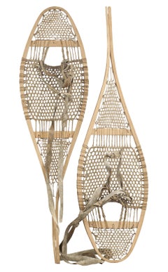Vintage North American Wooden Snowshoes