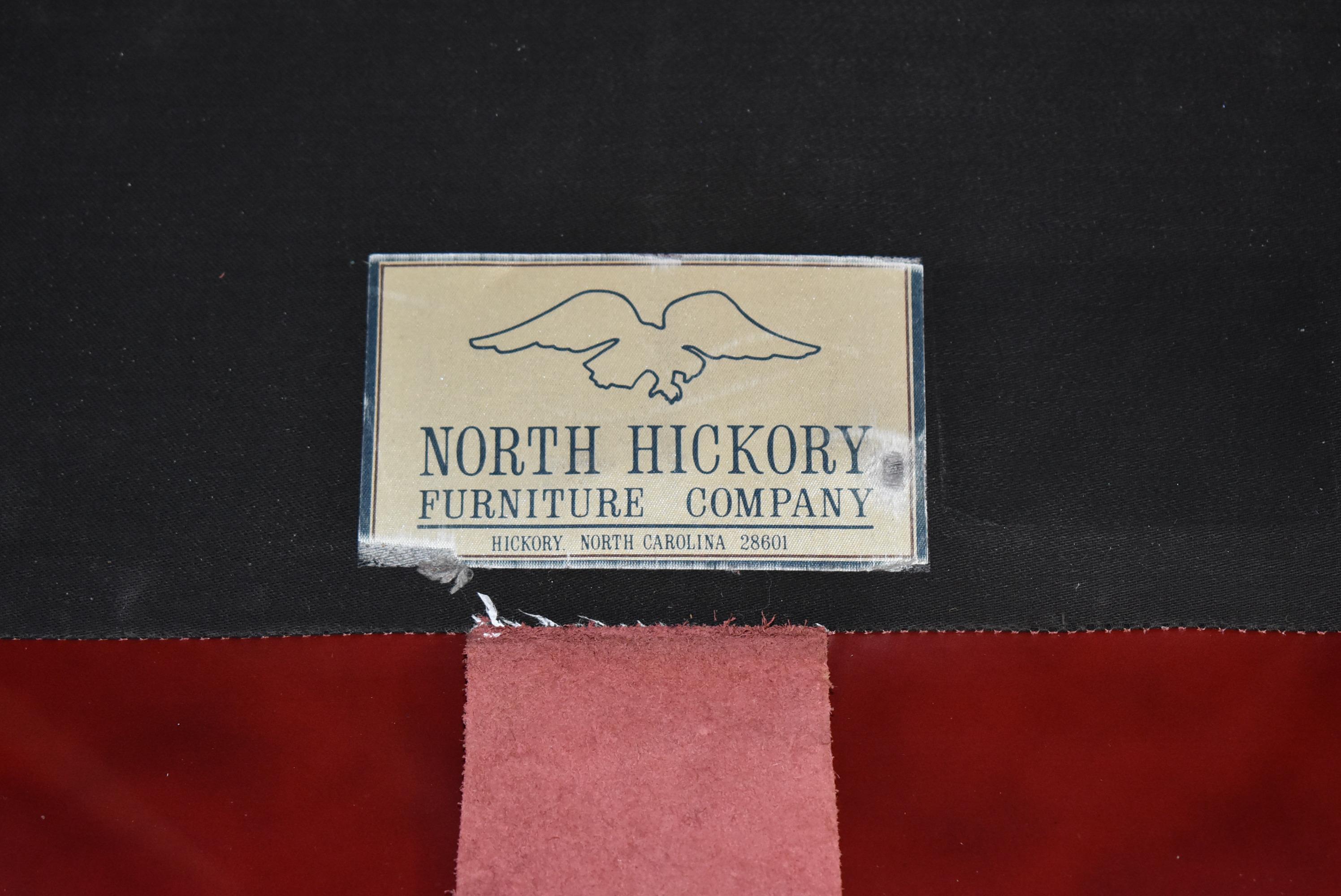 Vintage North Hickory Furniture Red Leather Club Chair, 1940's 4
