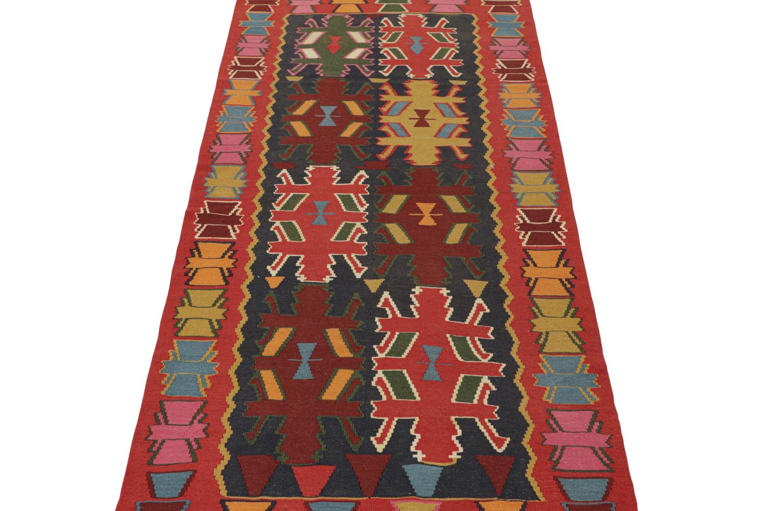 Nordwestlicher persischer Kelim in Blau mit geometrischen Mustern (Persisch) im Angebot