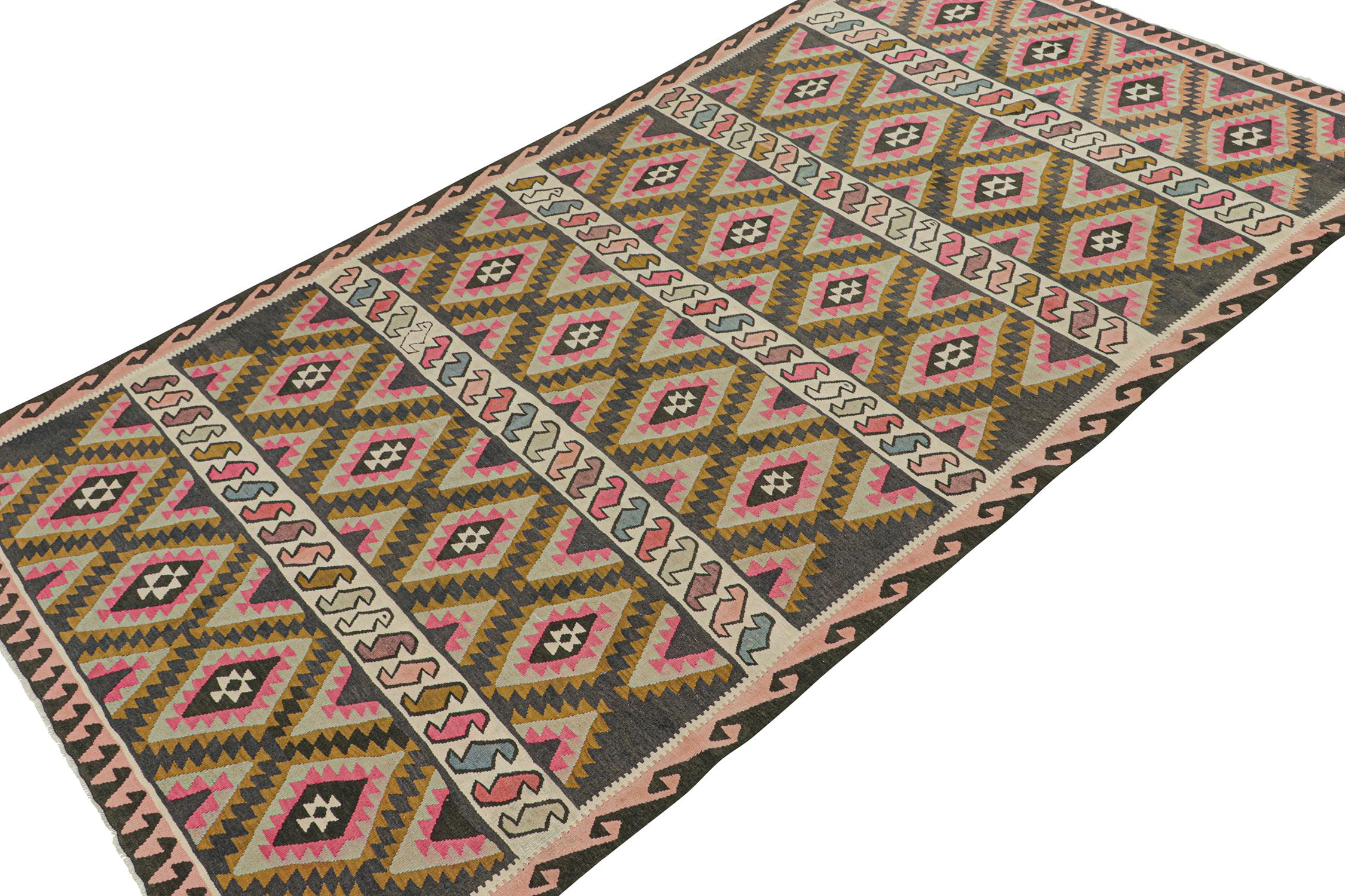 This vintage 6x11 Persian Kilim is a tribal rug from Meshkin—a small northwestern village known for its fabulous works. Handwoven in wool, it originates circa 1950-1960.

Further on the Design:

This tribal design prefers diamond patterns and motifs