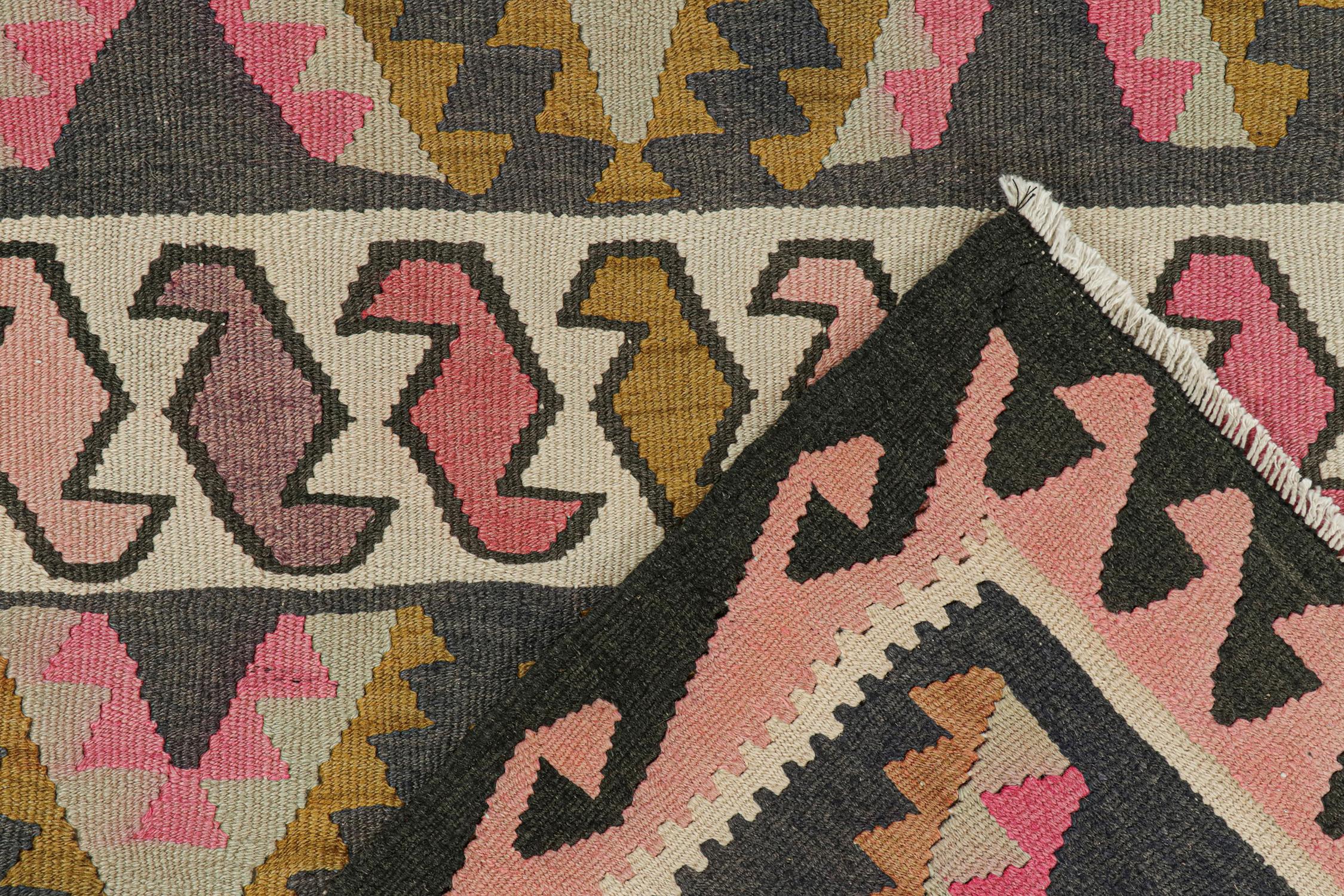 Wool  Vintage Northwest Persian kilim in Polychromatic Diamond Pattern by Rug & Kilim For Sale