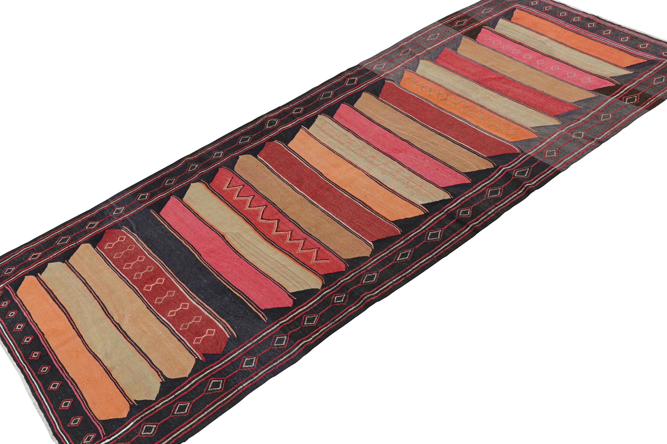 Tribal Vintage Persian Kilim in Polychromatic Geometric Pattern by Rug & Kilim For Sale