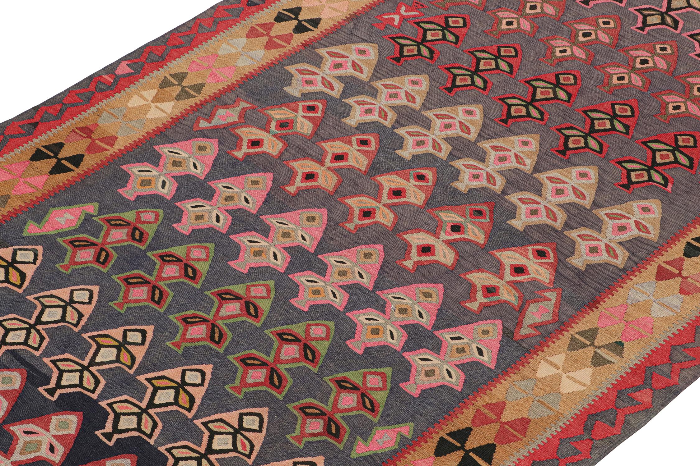 Hand-Knotted Vintage Northwest Persian Kilim in Polychromatic Motifs by Rug & Kilim For Sale
