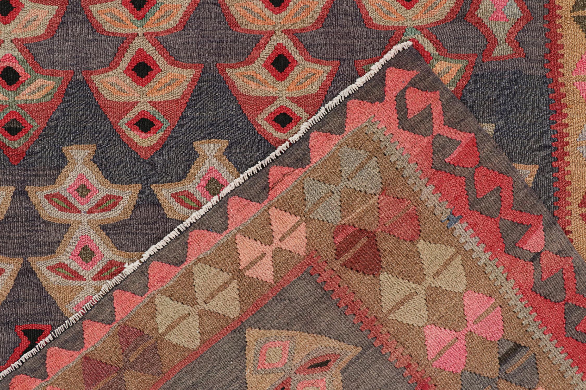 Wool Vintage Northwest Persian Kilim in Polychromatic Motifs by Rug & Kilim For Sale