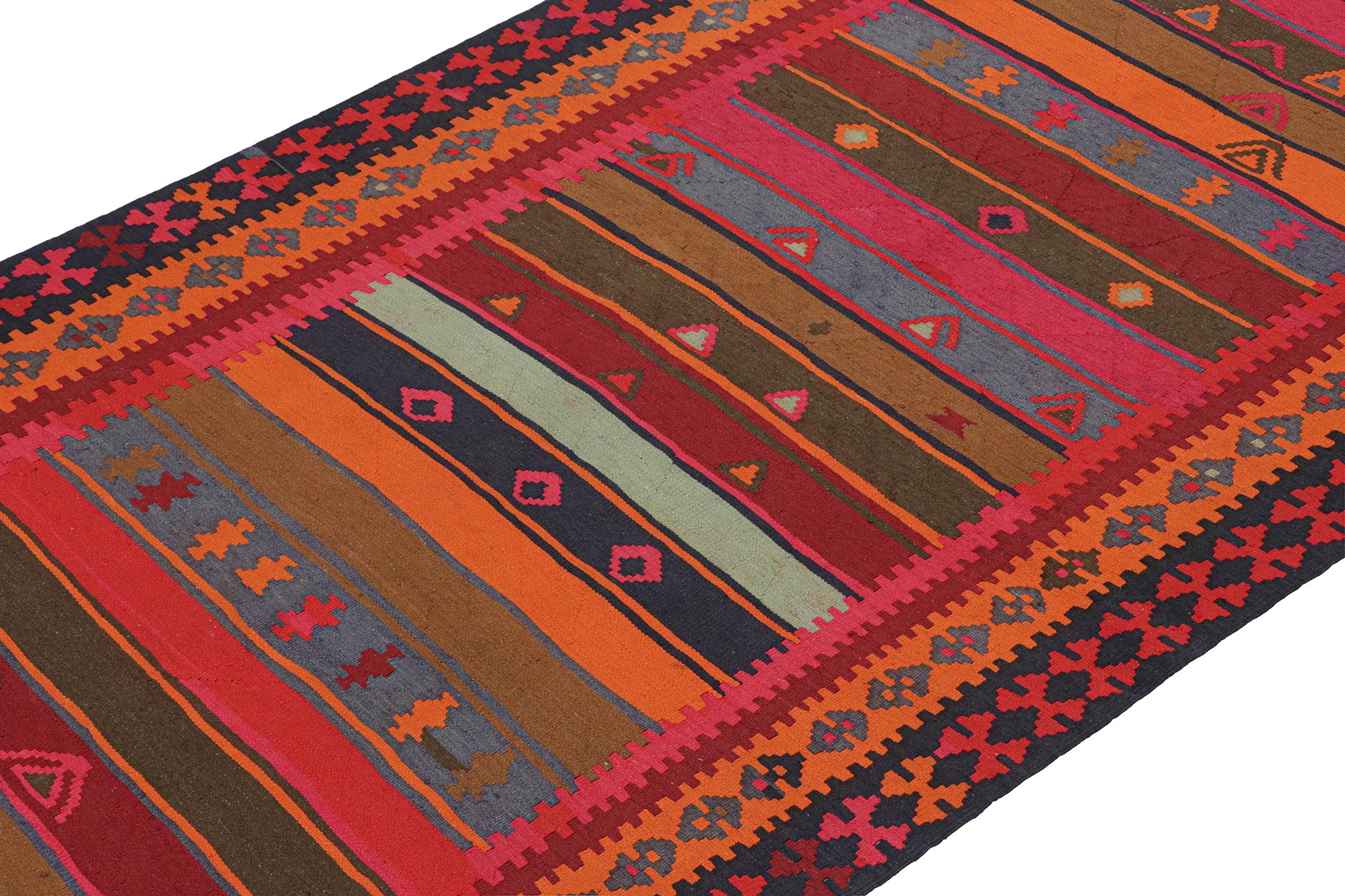 Vintage Northwest Persian Kilim in Polychromatic Tribal Patterns by Rug & Kilim In Good Condition For Sale In Long Island City, NY