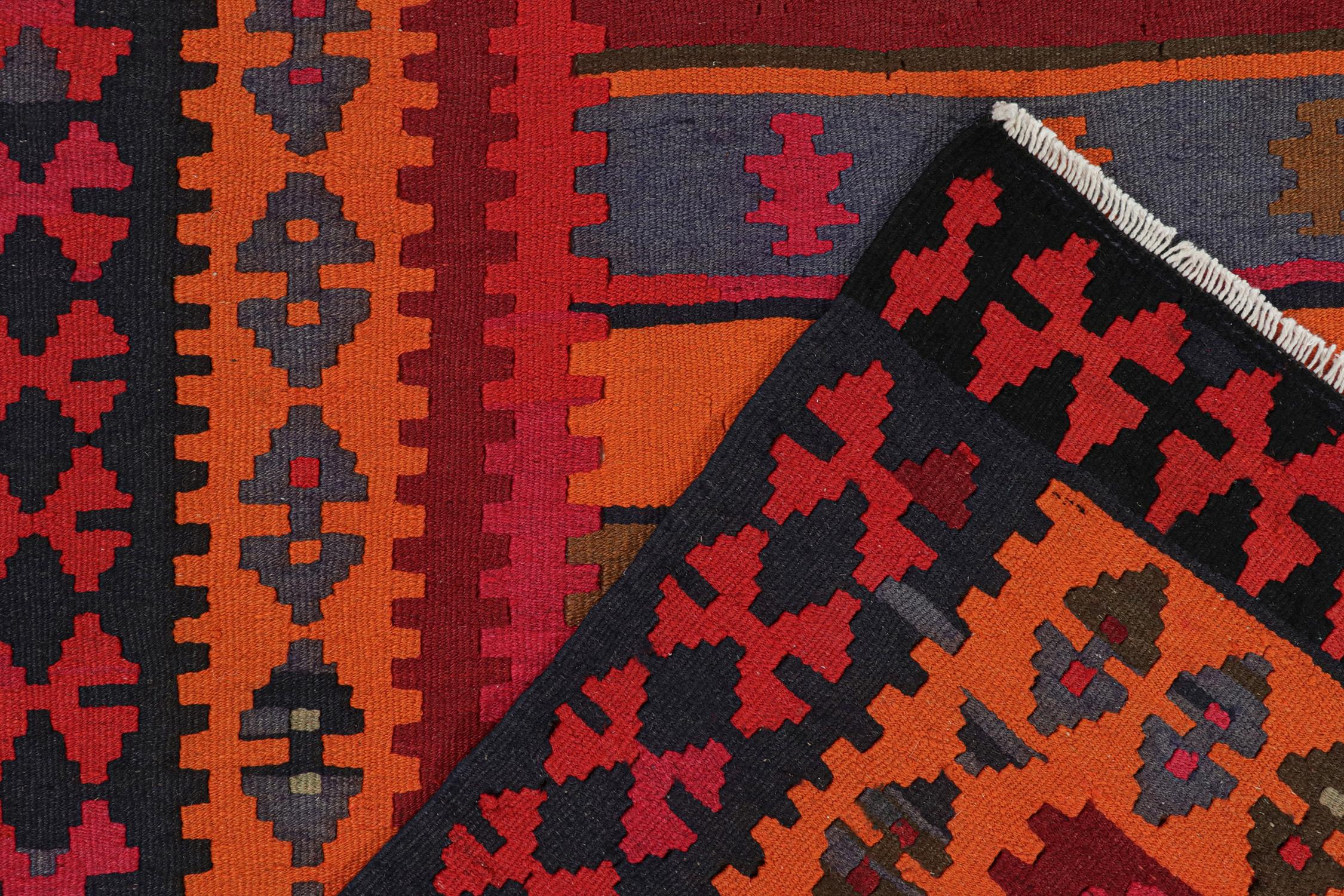 Vintage Northwest Persian Kilim in Polychromatic Tribal Patterns by Rug & Kilim For Sale 1