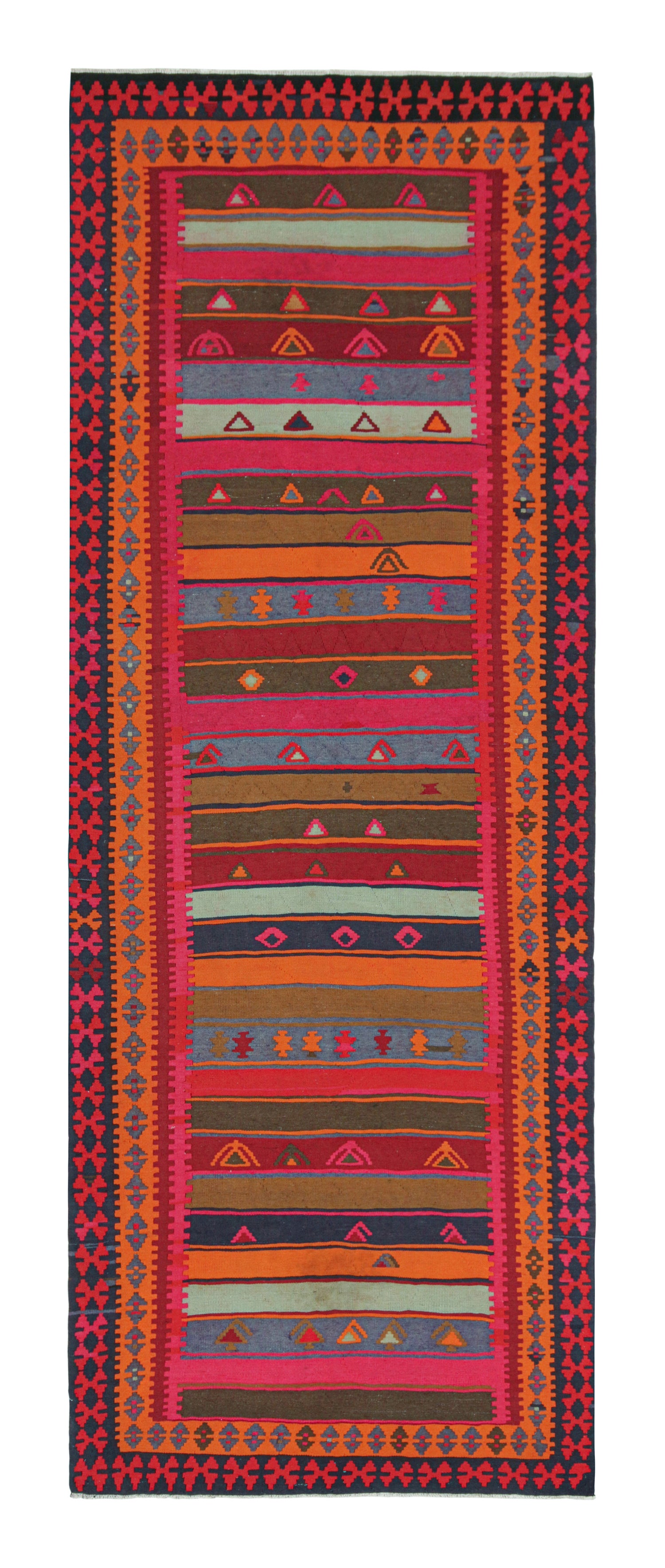 Vintage Northwest Persian Kilim in Polychromatic Tribal Patterns by Rug & Kilim