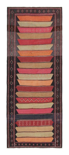 Vintage Persian Kilim in Polychromatic Geometric Pattern by Rug & Kilim