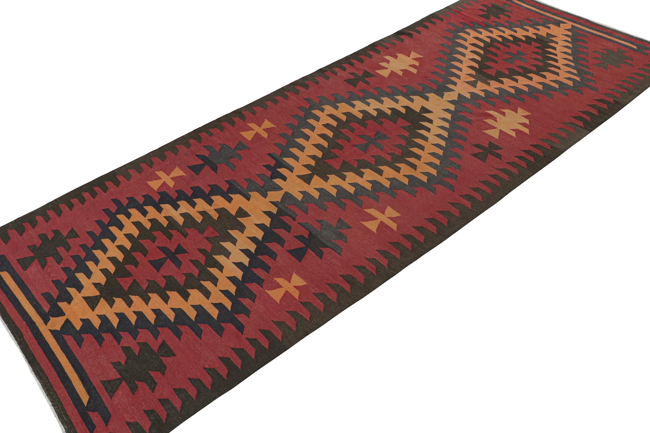 Tribal Vintage Northwest Persian Kilim in Red with Medallion Pattern by Rug & Kilim For Sale