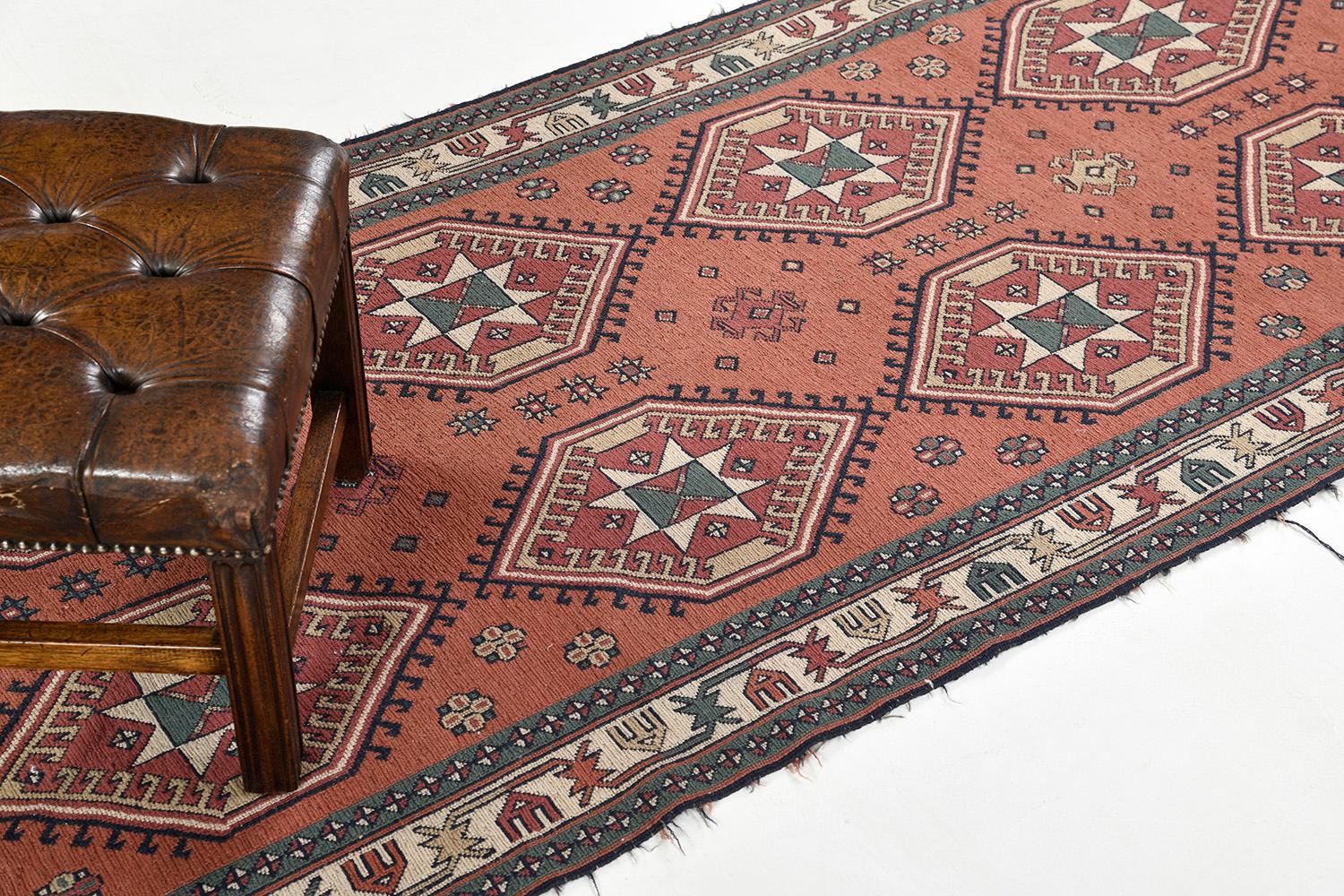 Vintage Northwest Persian Kilim Runner 26405 In Good Condition For Sale In WEST HOLLYWOOD, CA