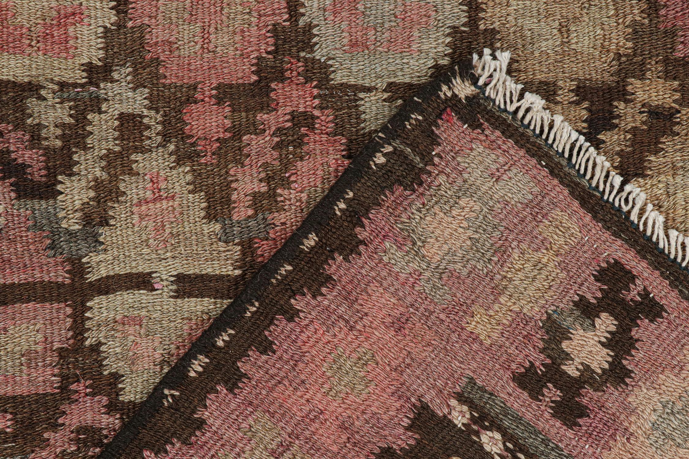 Wool Vintage Northwest Persian kilim runner with Geometric Patterns by Rug & Kilim